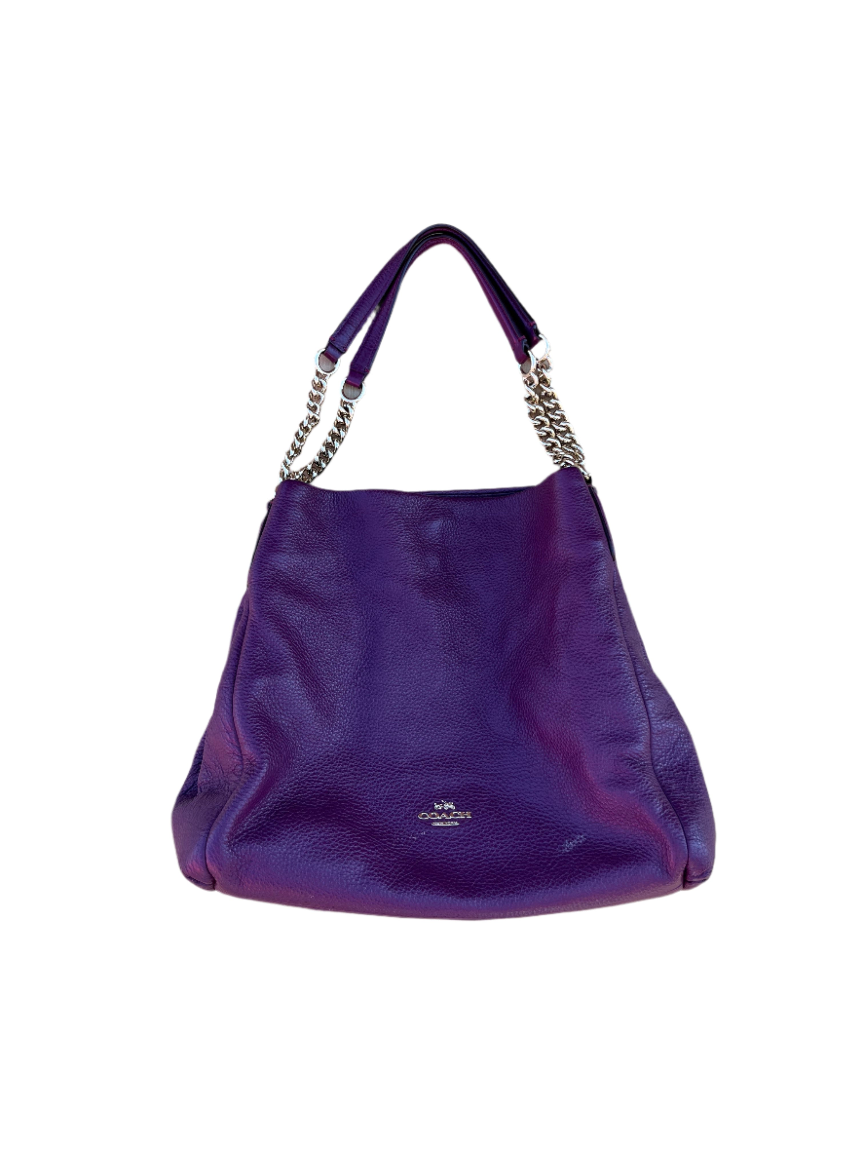 purple coach handbag