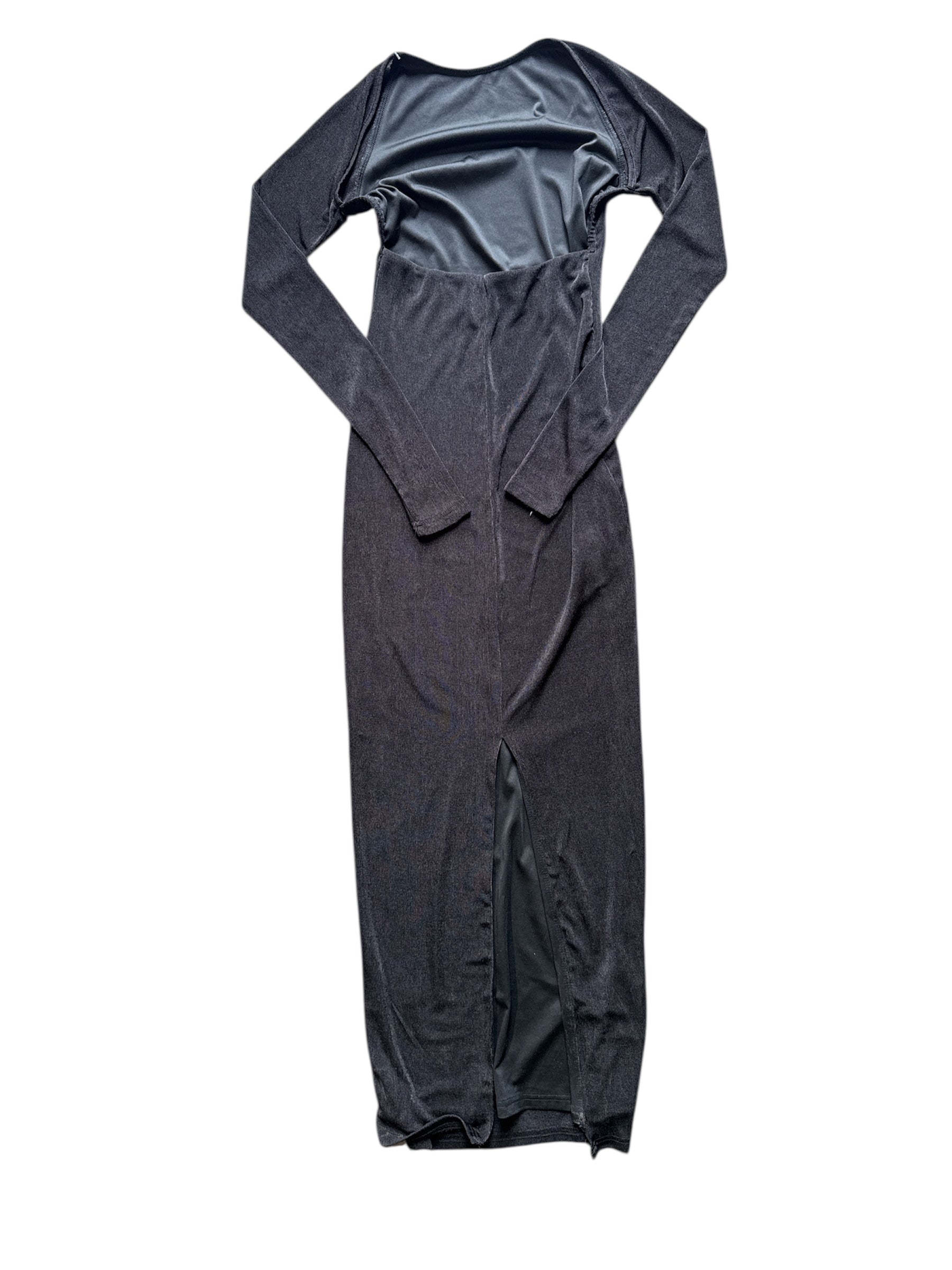 black princess polly long sleeve open back dress, 4