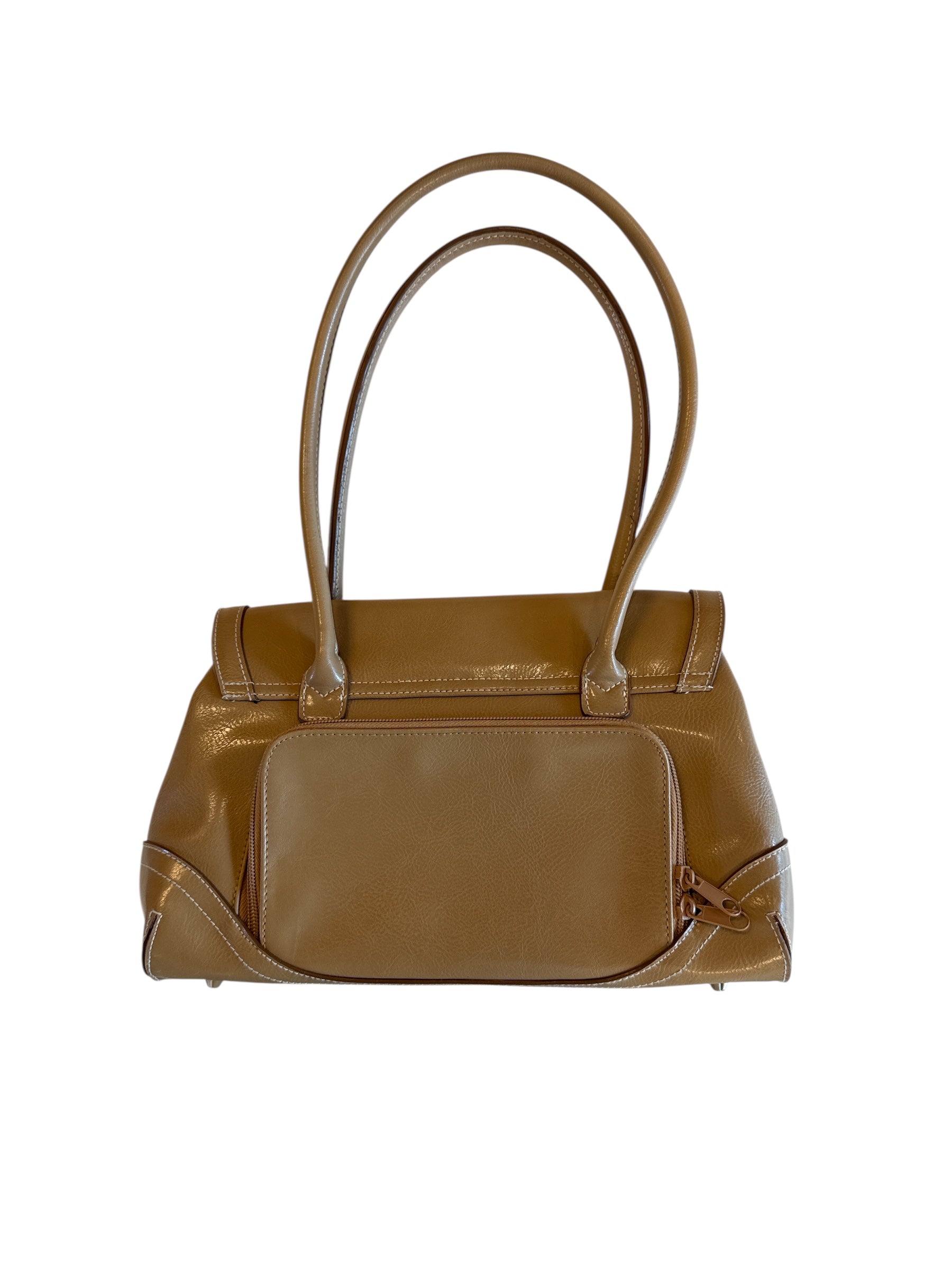 tan strada leather shoulder bag