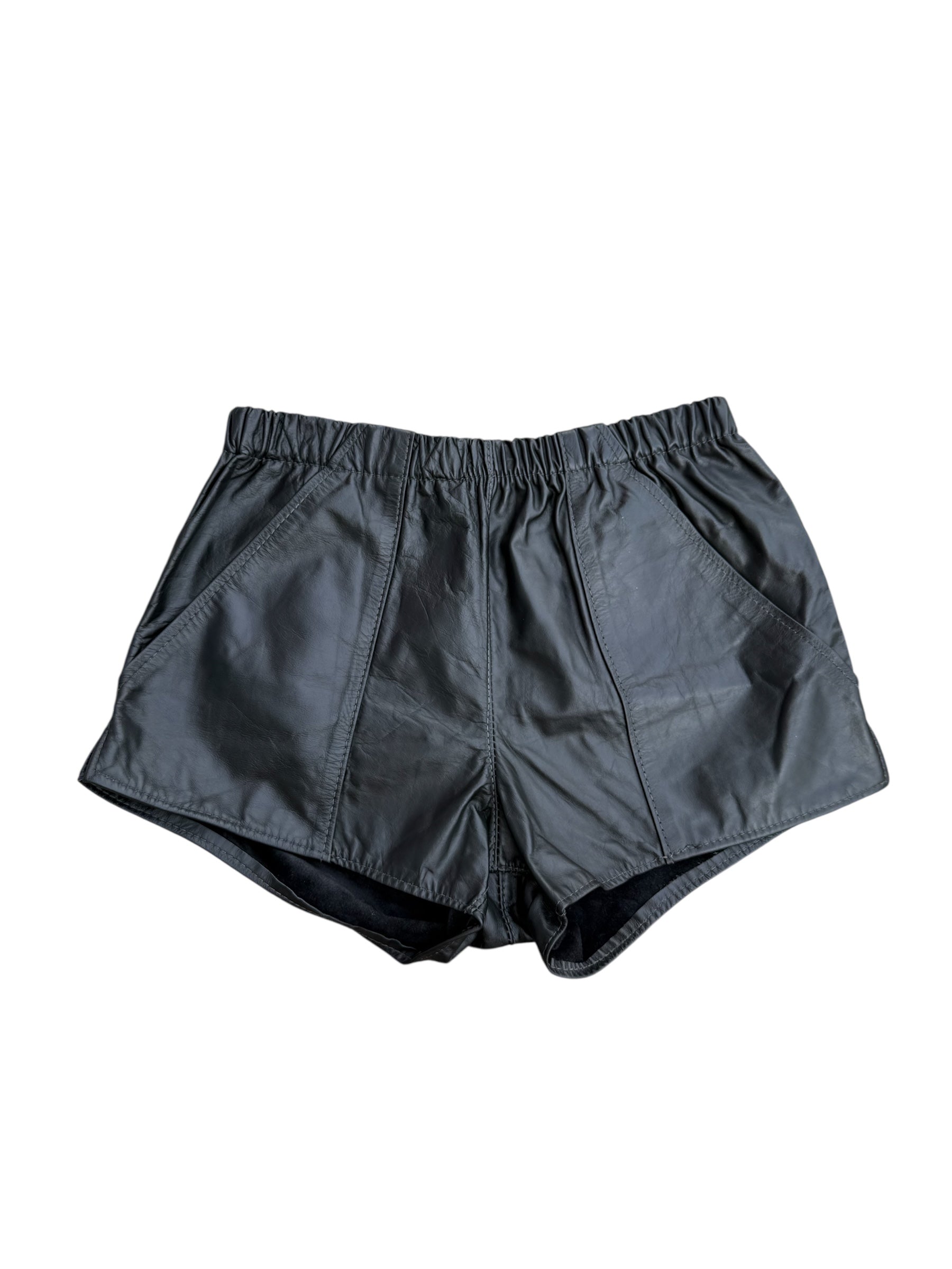 black mr s leather shorts, 27