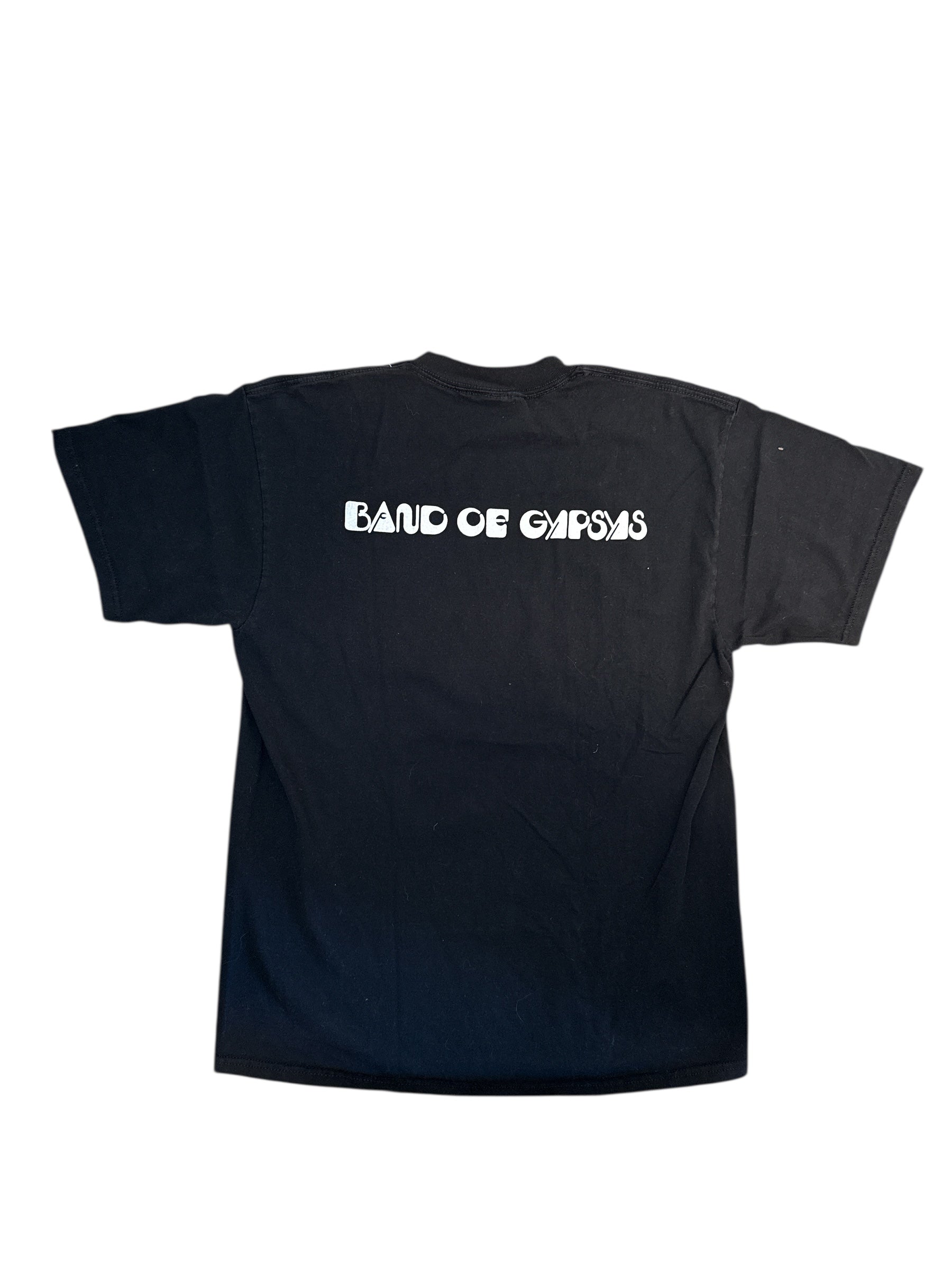 black authentic vtg 2000 jimi hendrix tee, L