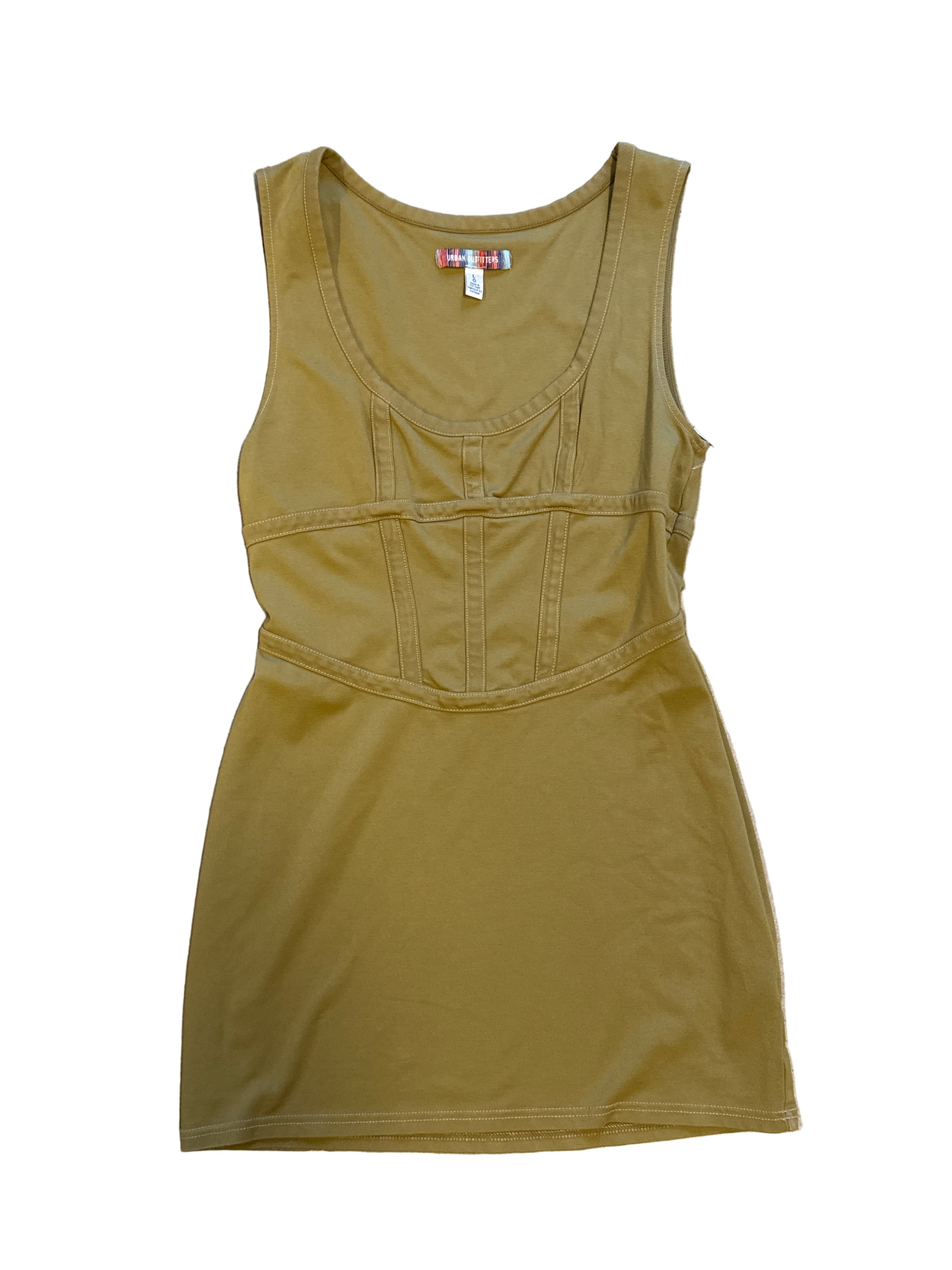 green urban outfitters faux structured dress, L