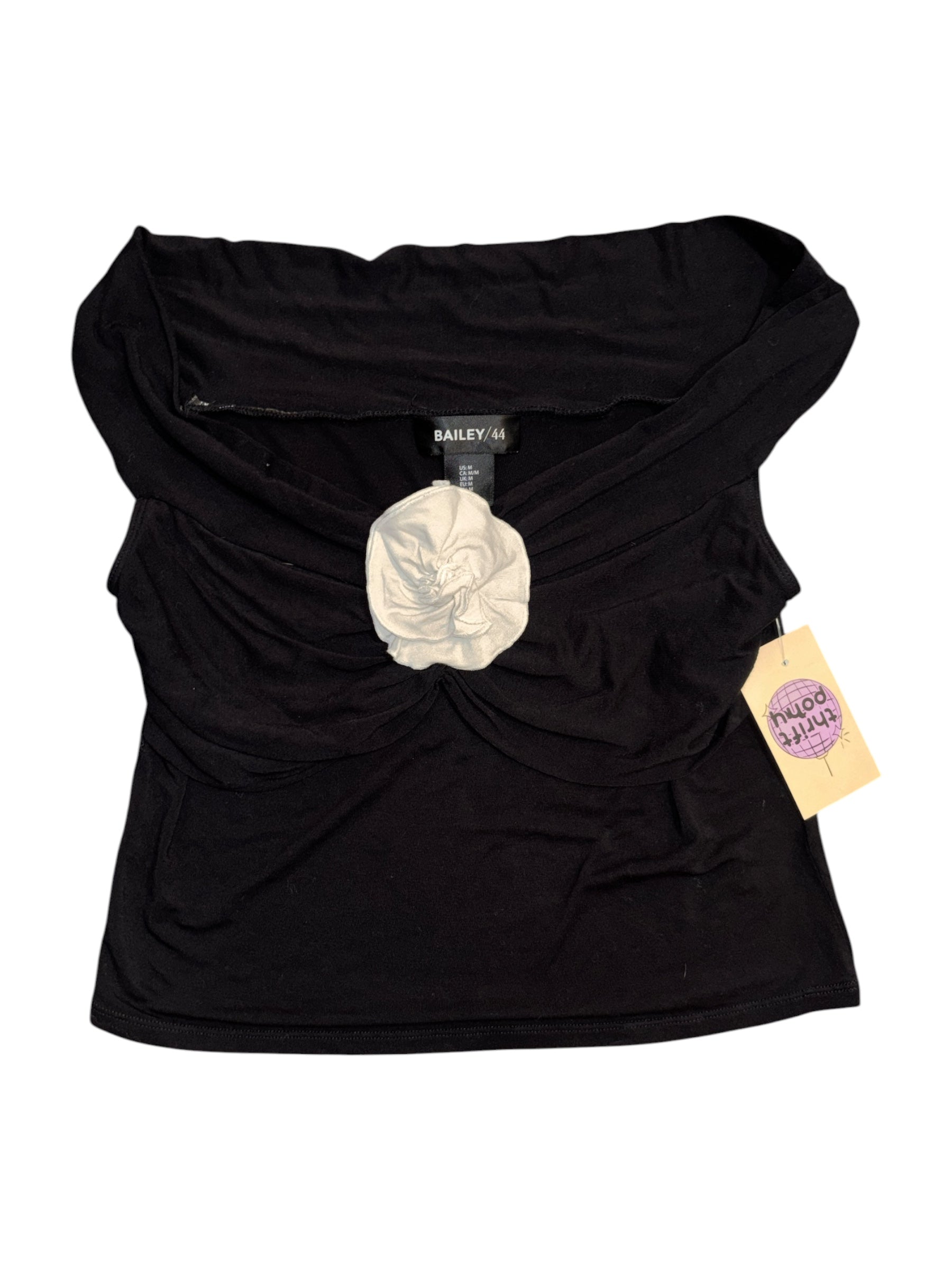 black white bailey 44 floral ruched tank, m