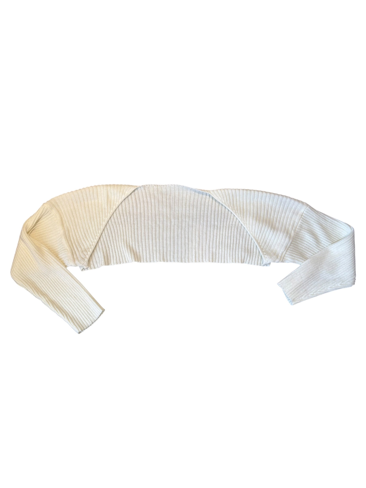 cream  ribbed cropped shrug