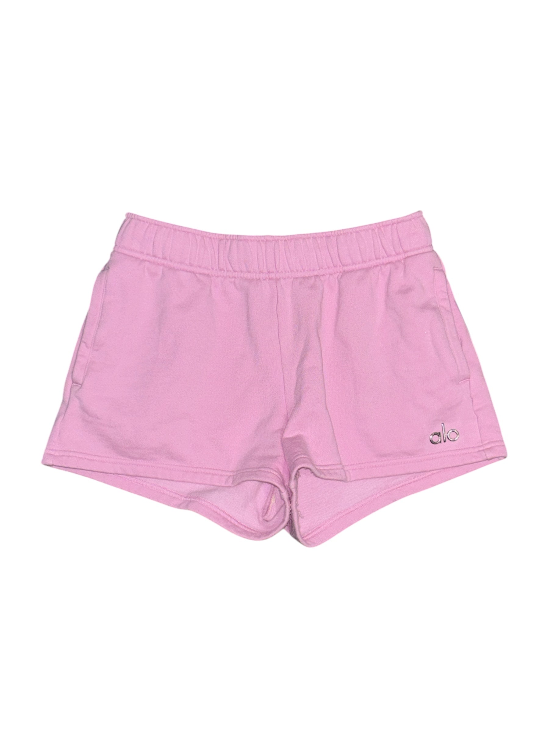 pink alo sweat shorts, xs