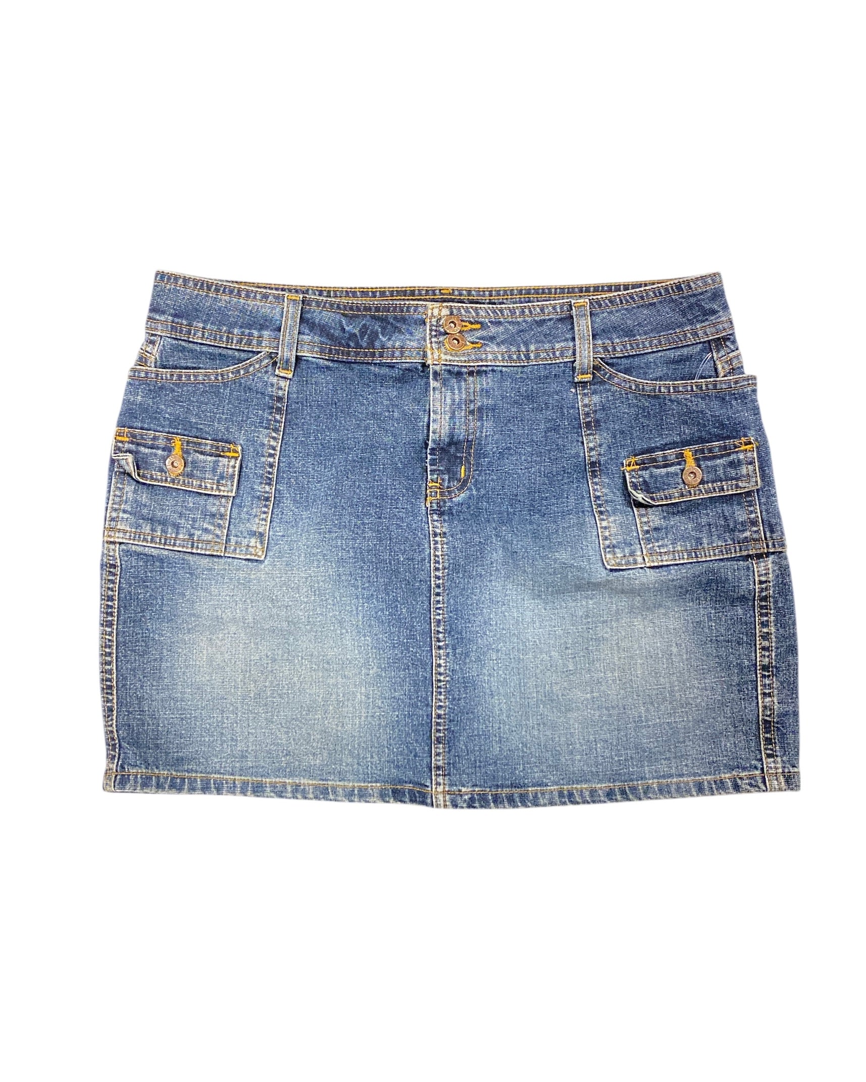 Blue L.e.i Denim mini skirt, Extra large