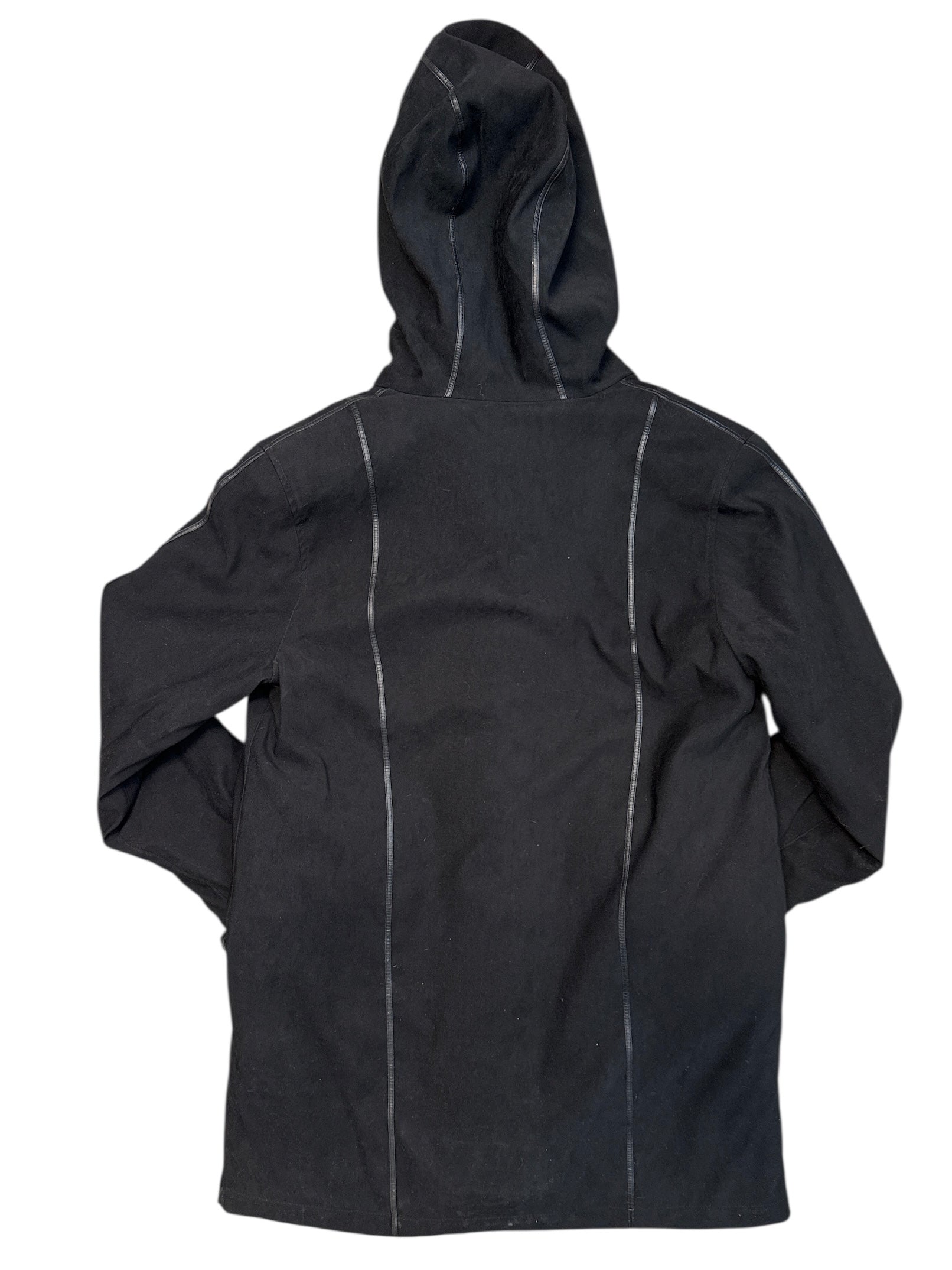 black nuage faux fur coat, m