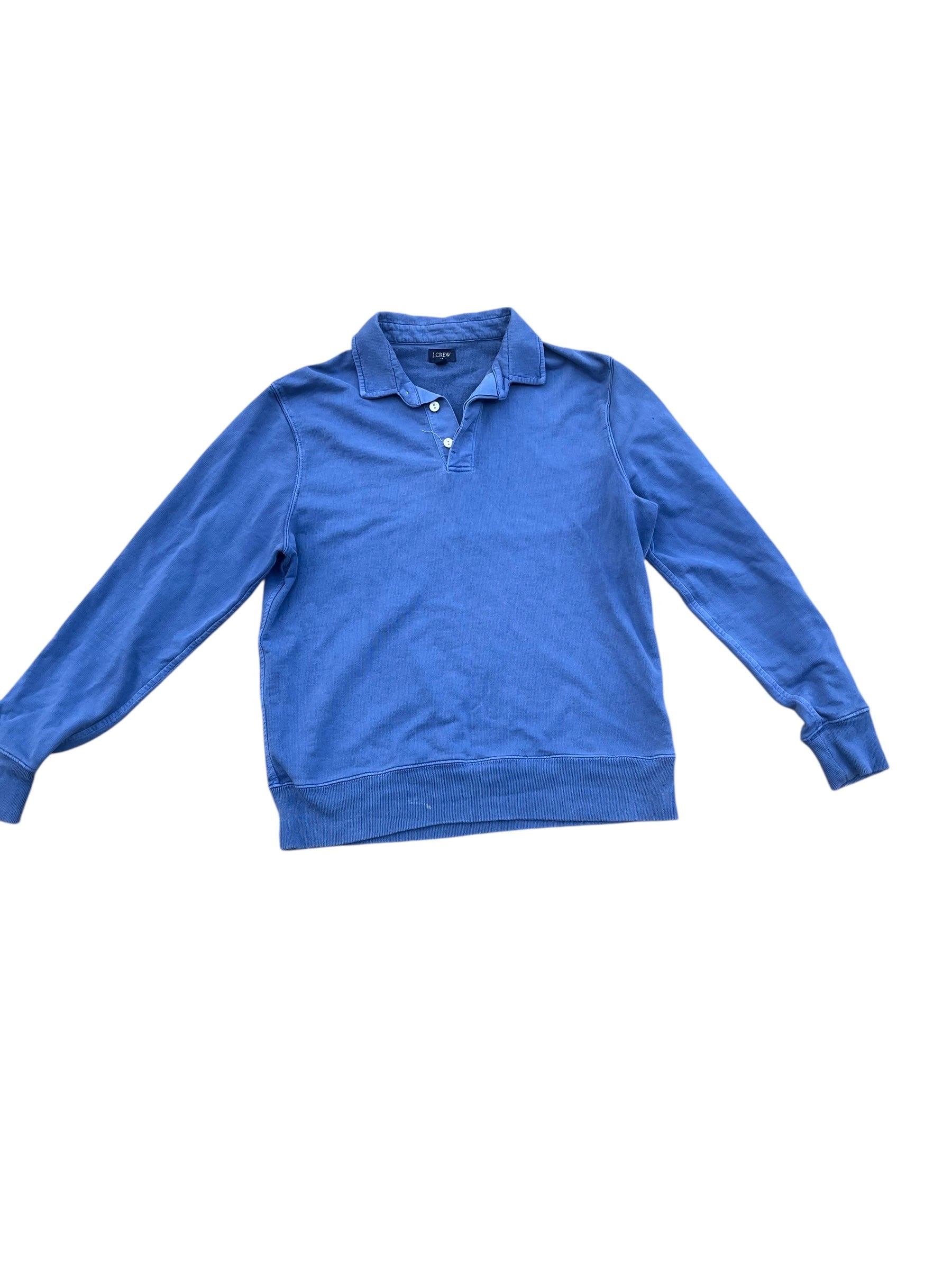 blue j crew sweatshirt henley, m