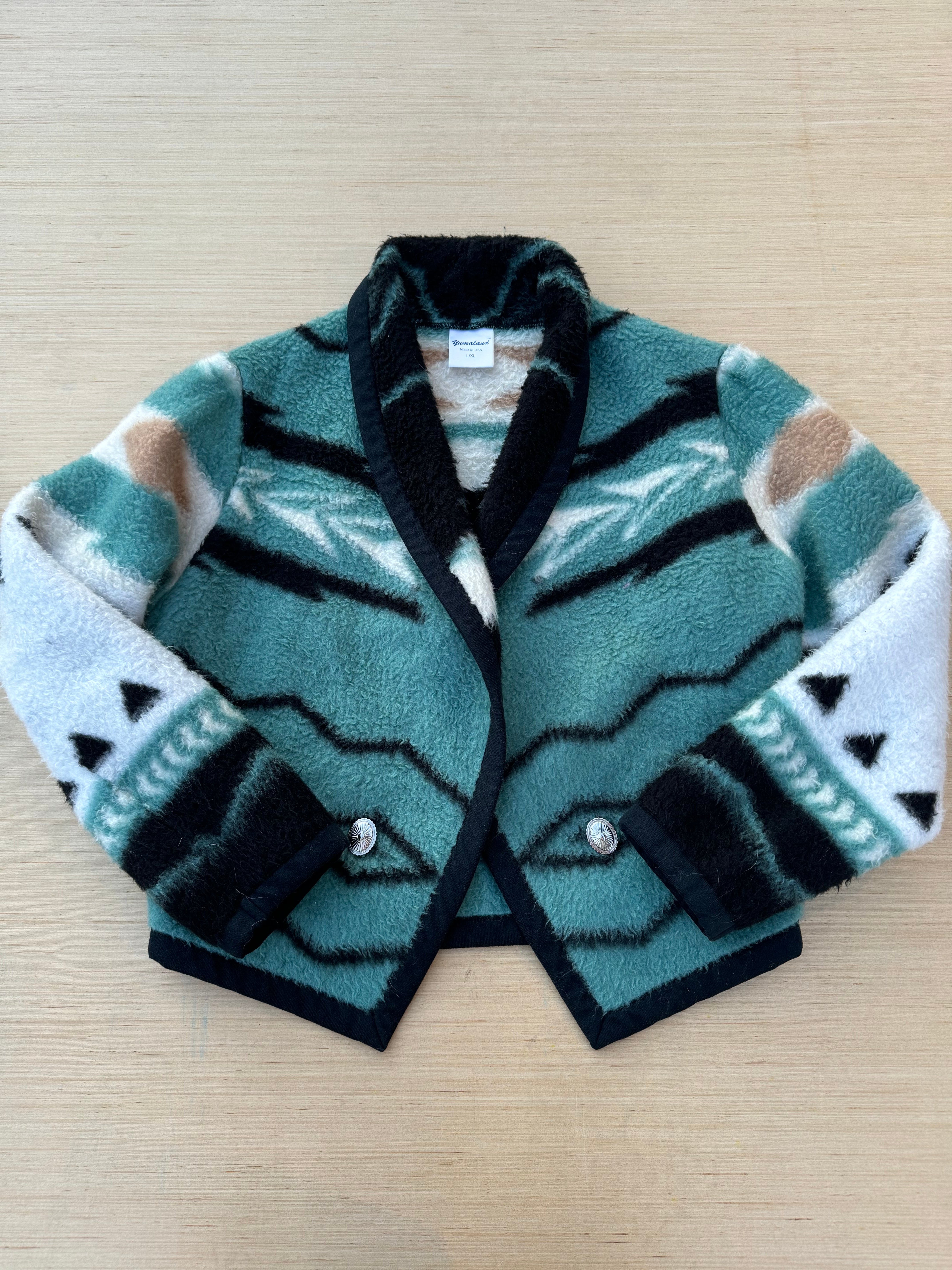 blue multi yumaland funky fleece, XL