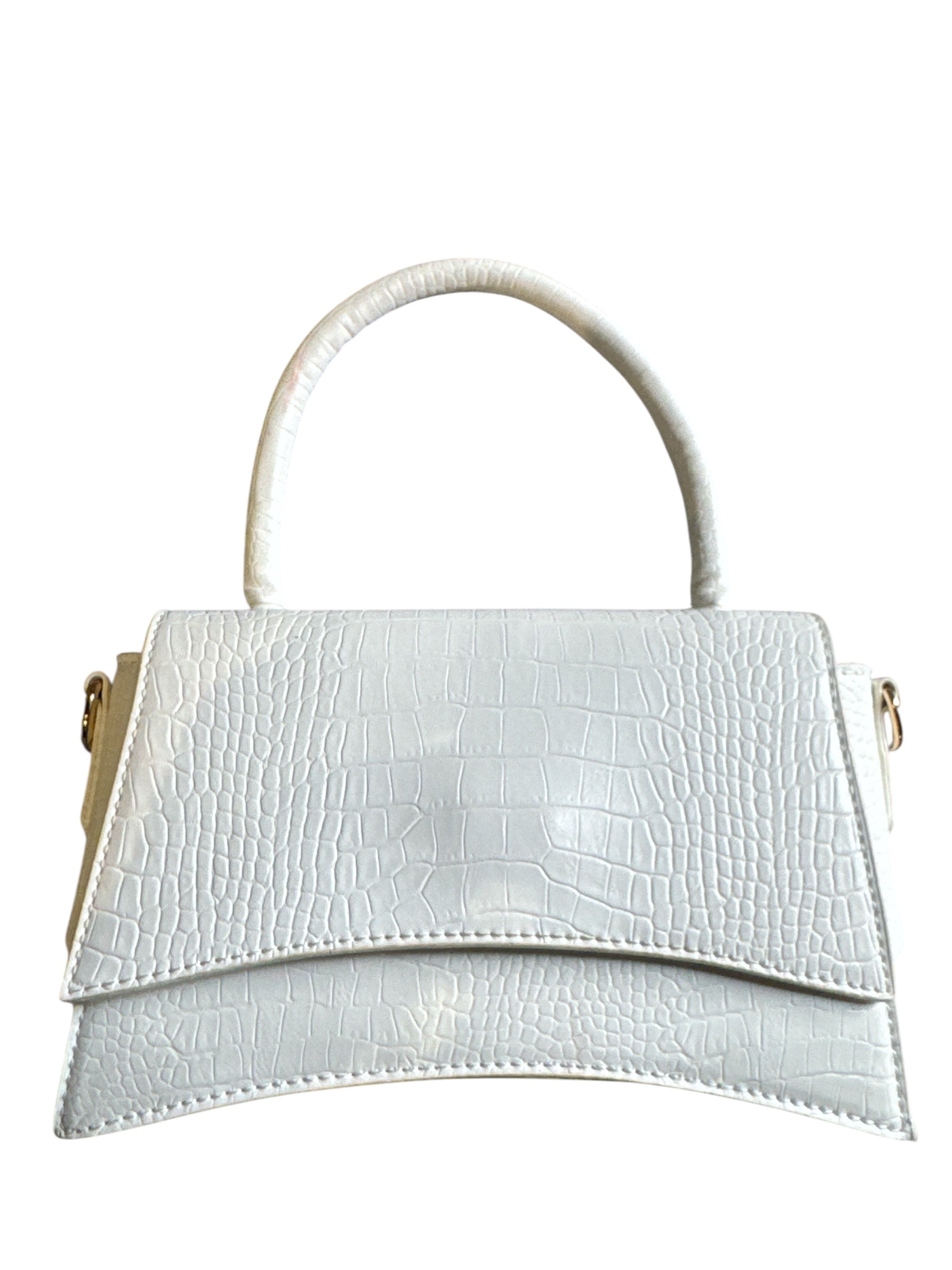 white bilinni mini croc purse