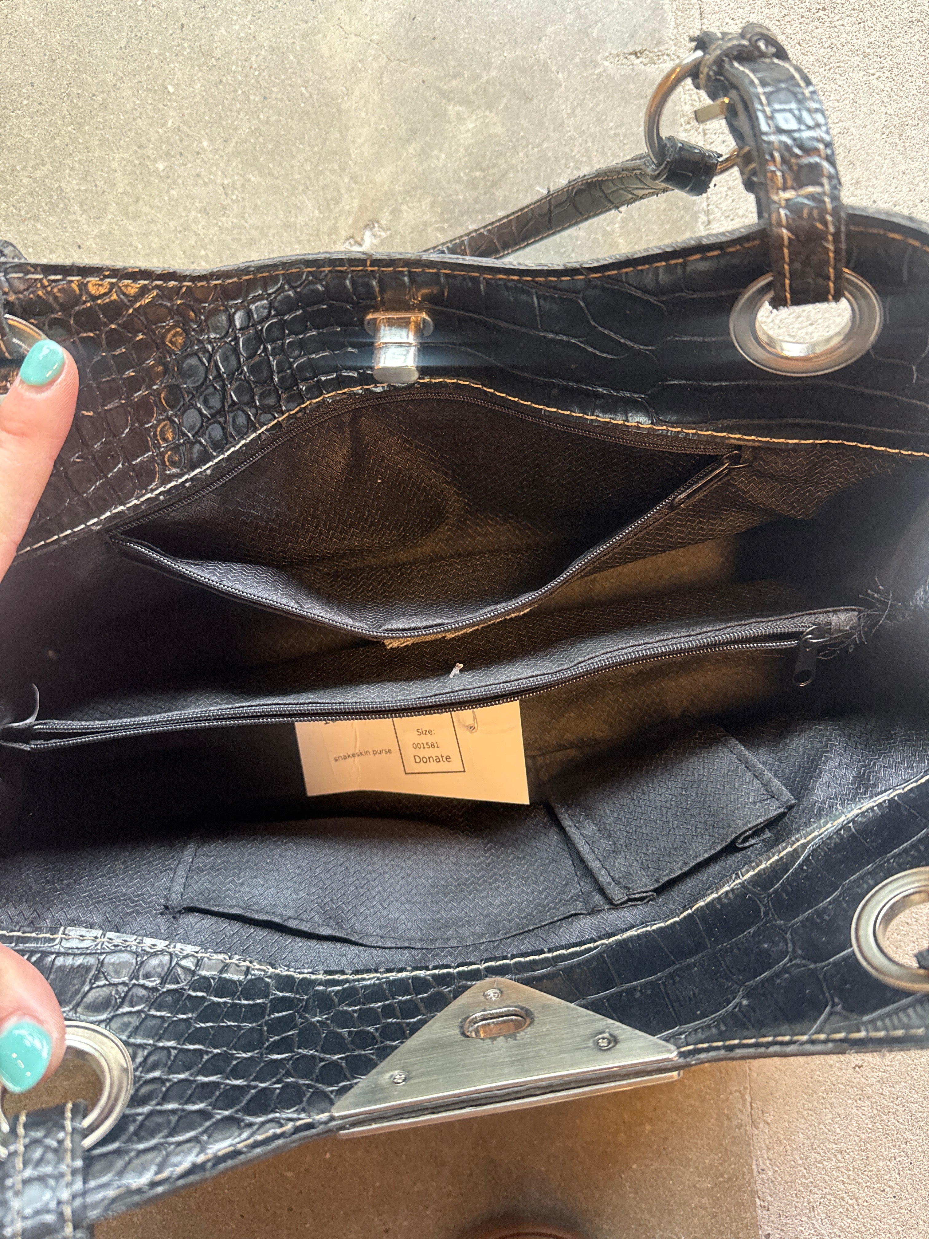 snakeskin purse
