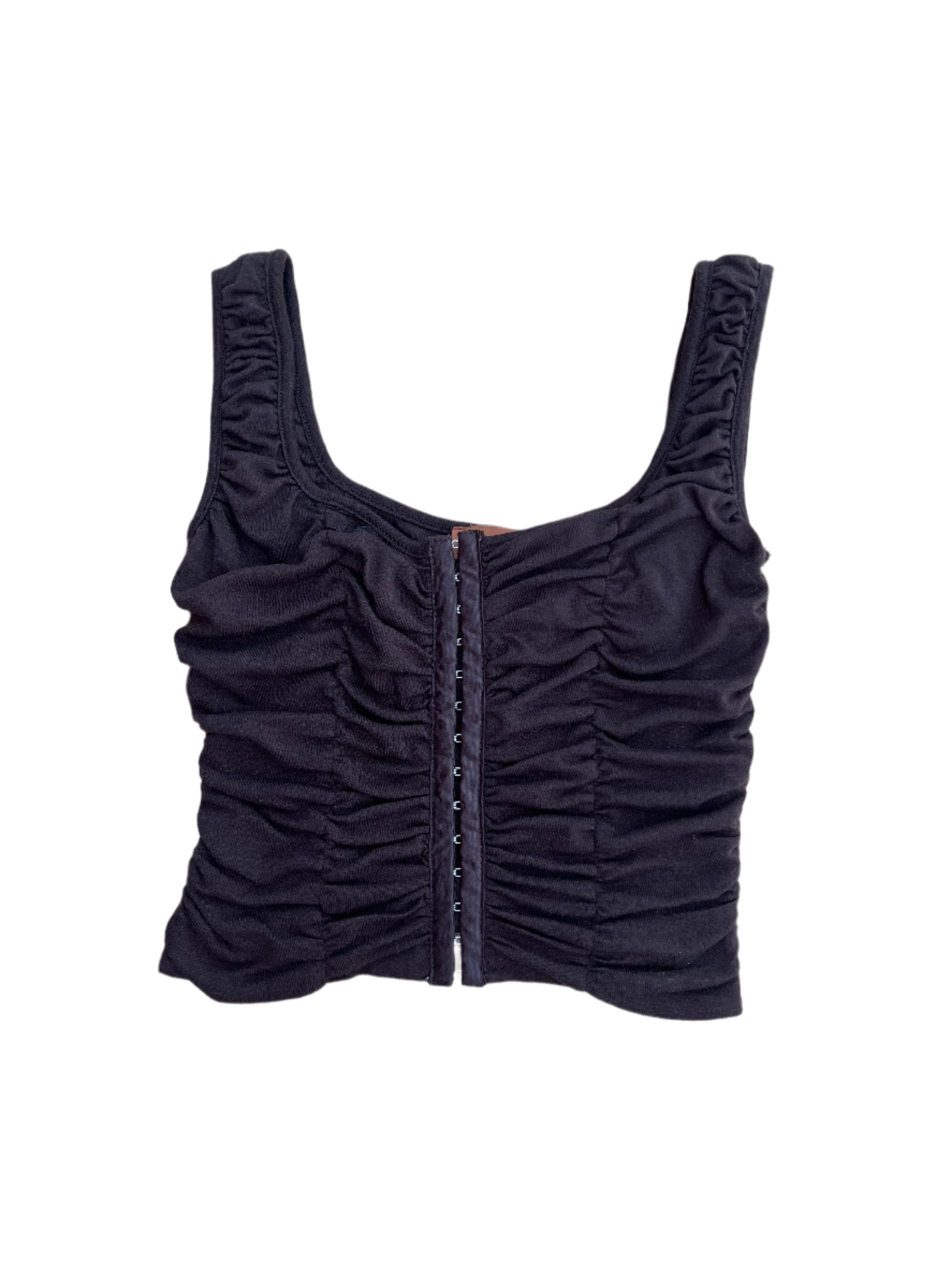 brown Beige botany ruch tank, s