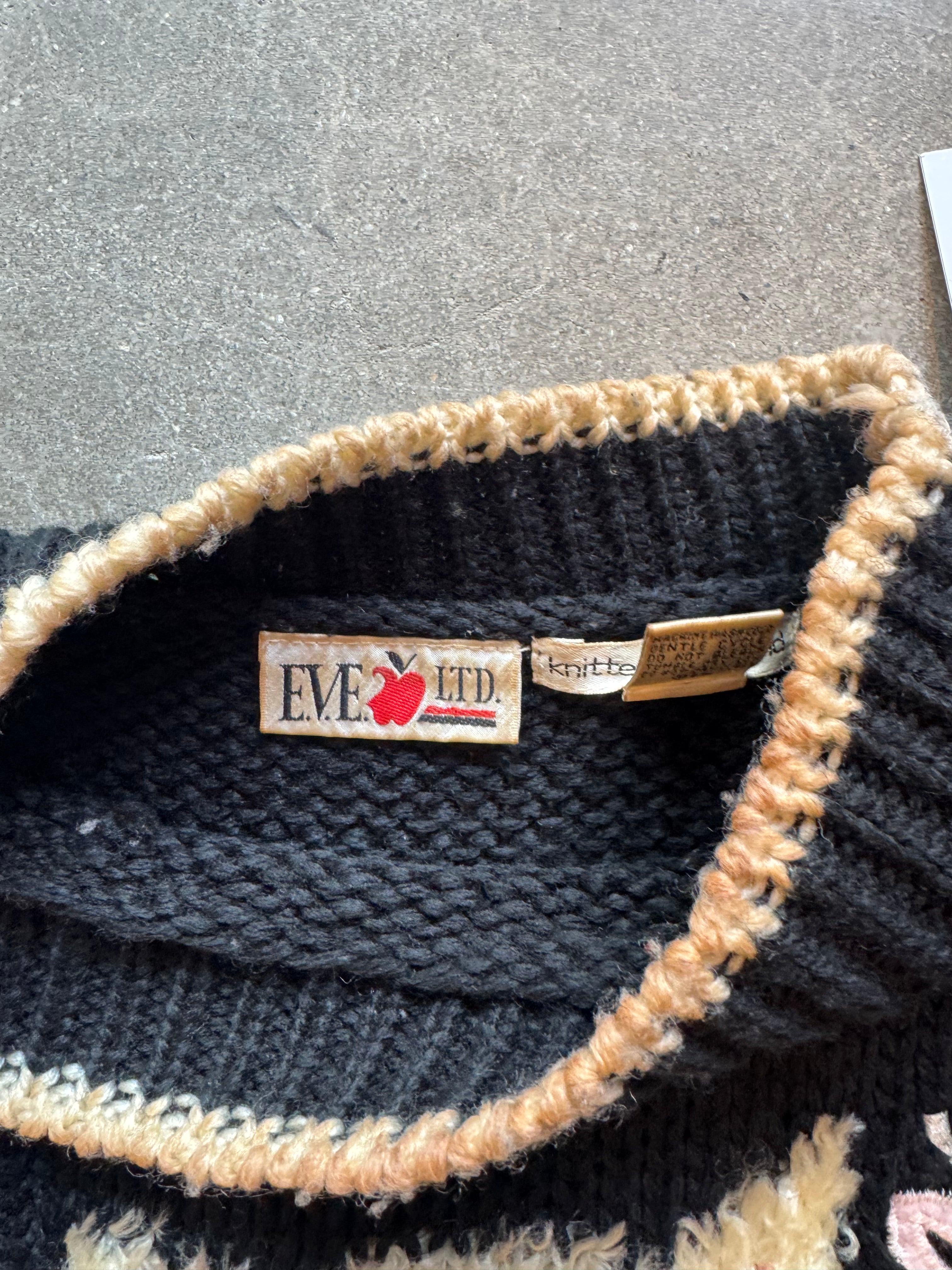 navy eve ltd MEOW! cat butterfly sweater, 18w