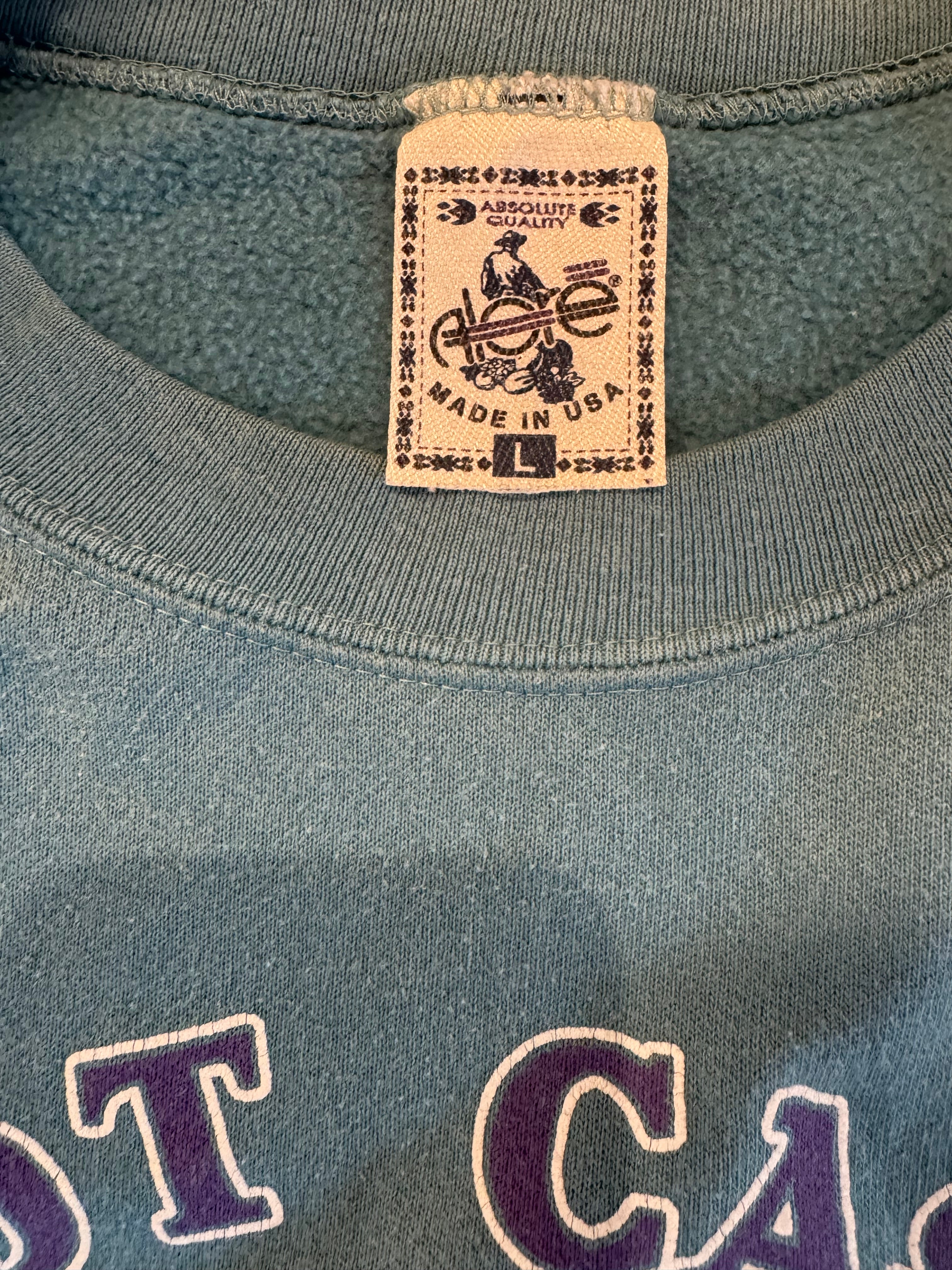 teal alore vtg 80s boldt castle crewneck (made in usa), L