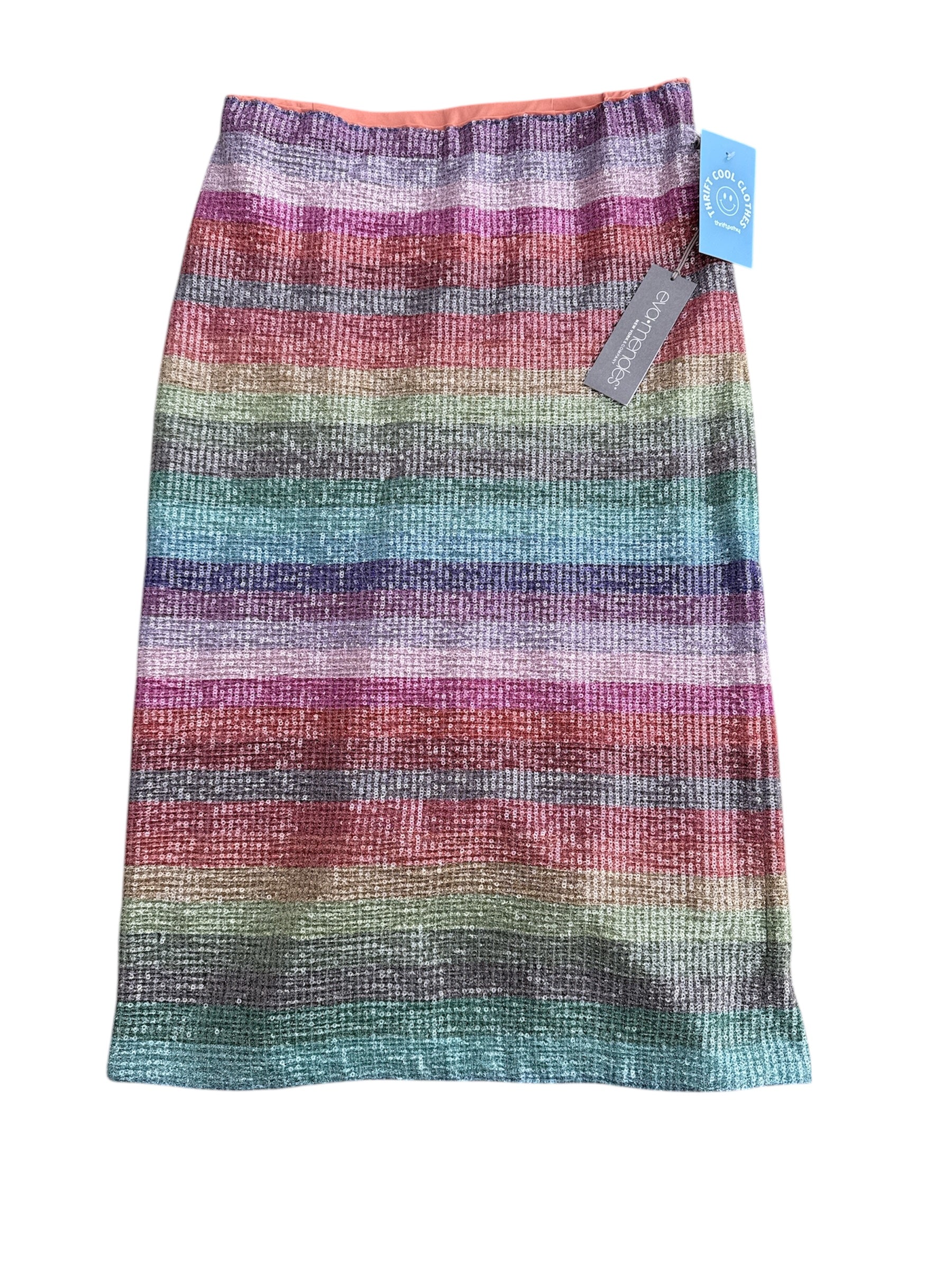 Multicolor Eva mendes ny&c NWT sparkly rainbow midi skirt, S