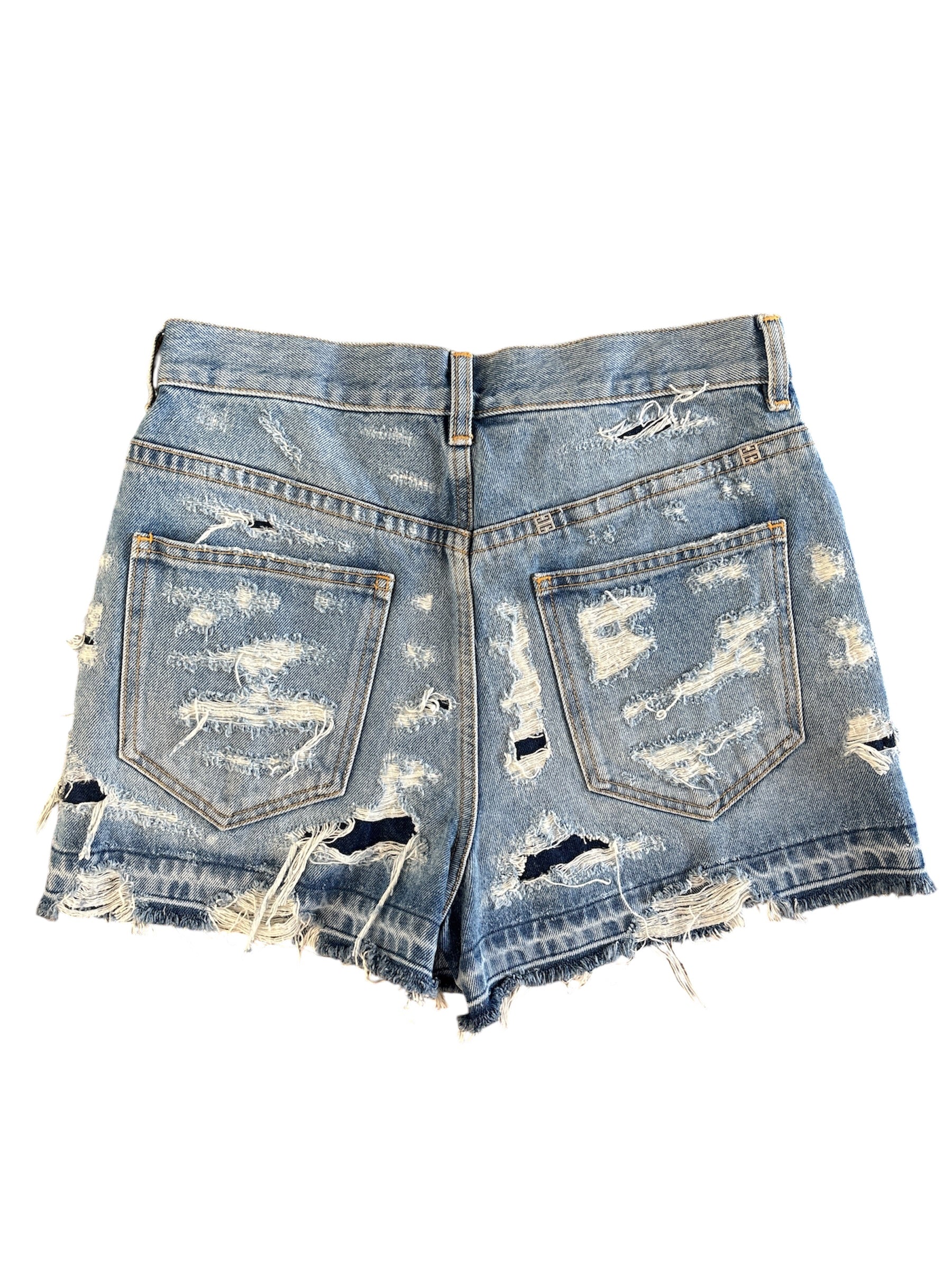 med wash Givenchy distressed shorts, 26