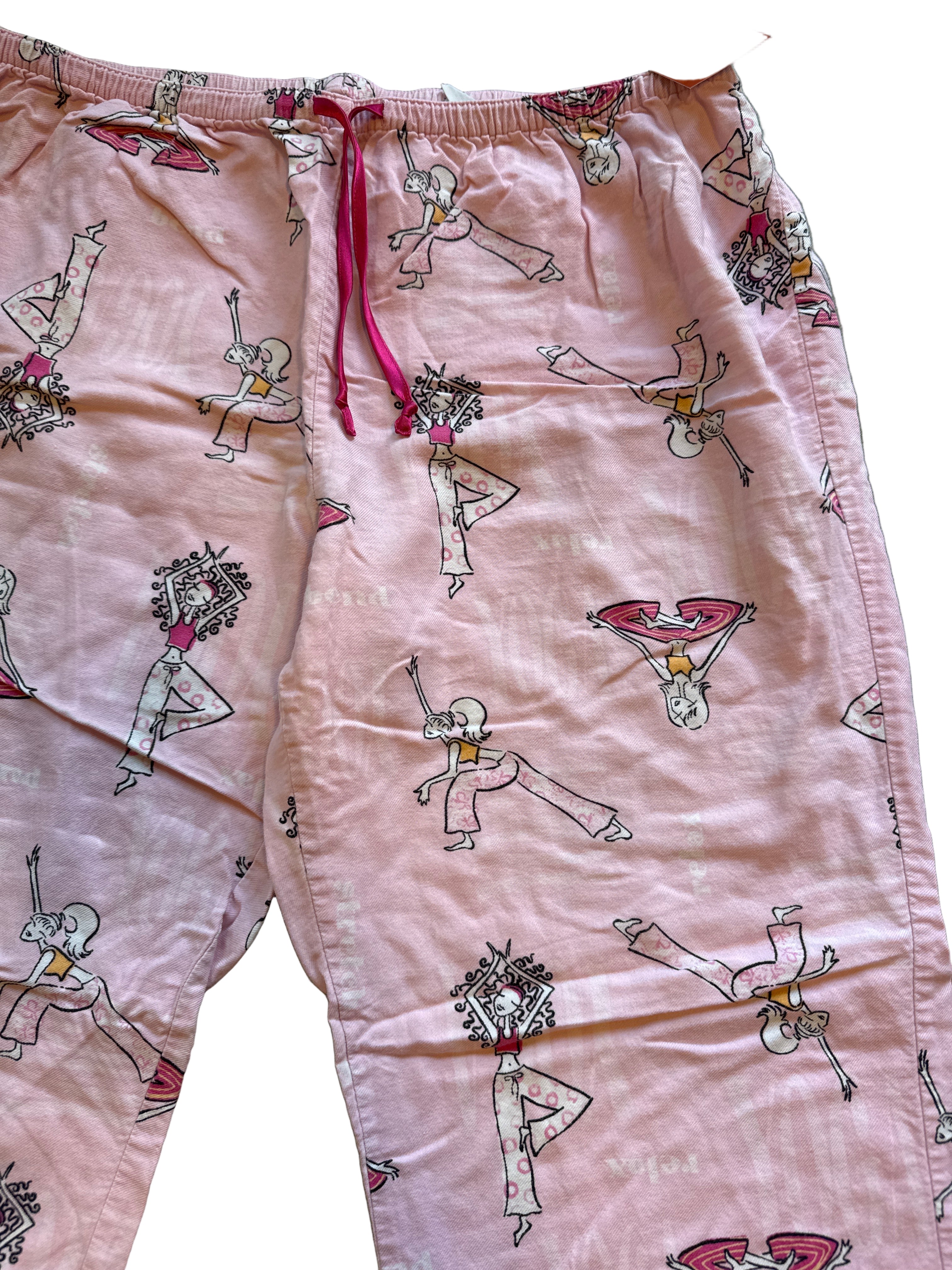 pink q&a y2k yoga pj pants!!!, L