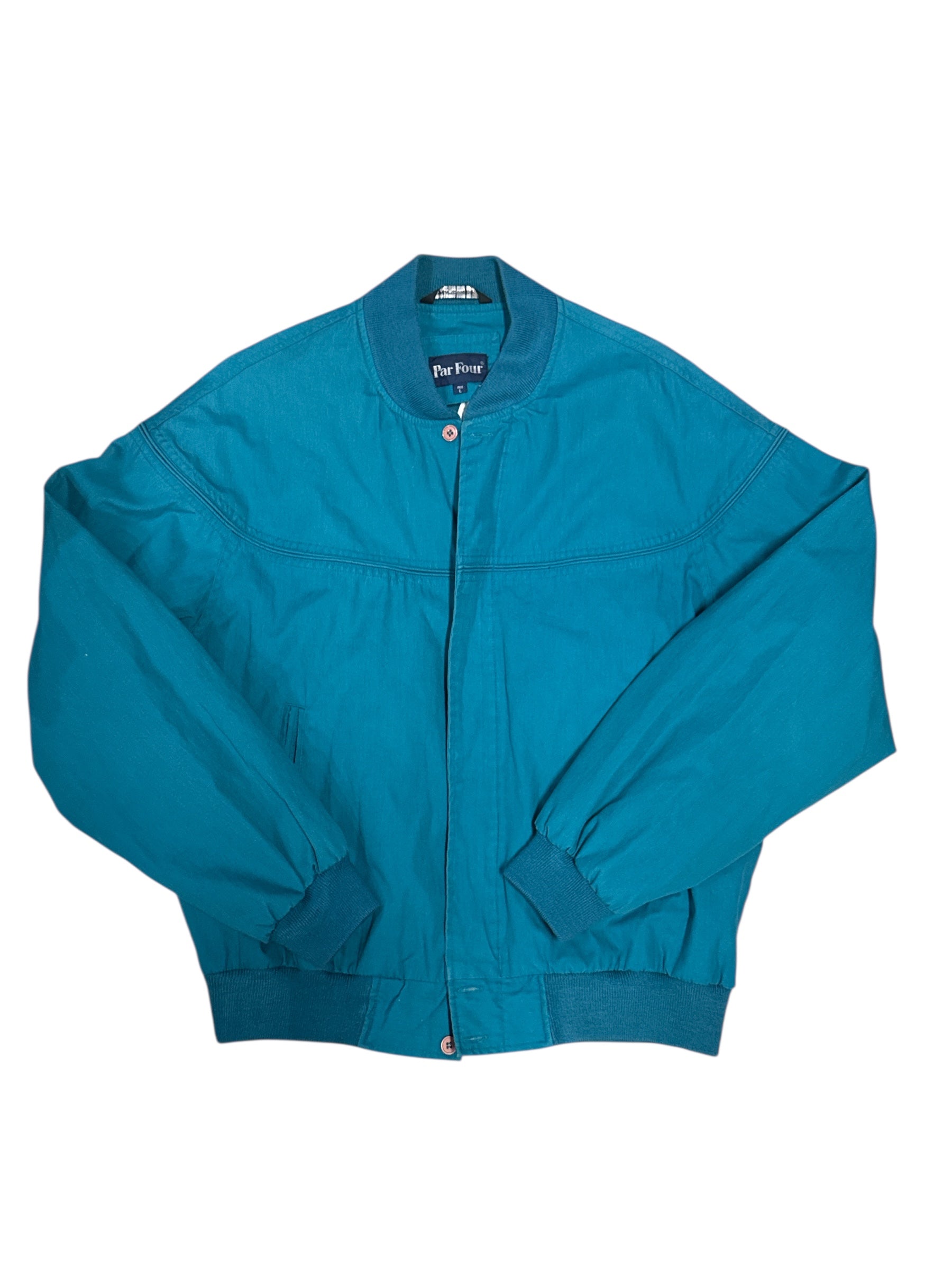 teal par four vtg jacket, L