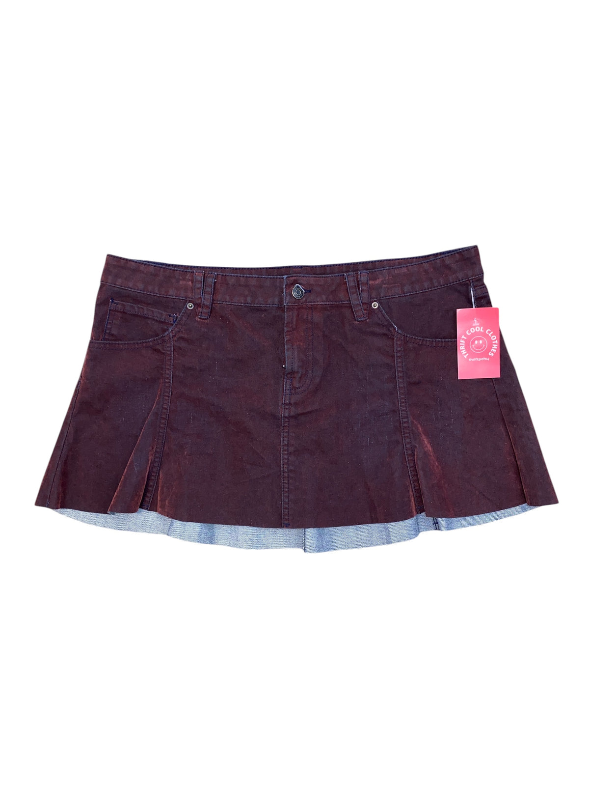 maroon burg wild fable cropped velvelt skirt, 12