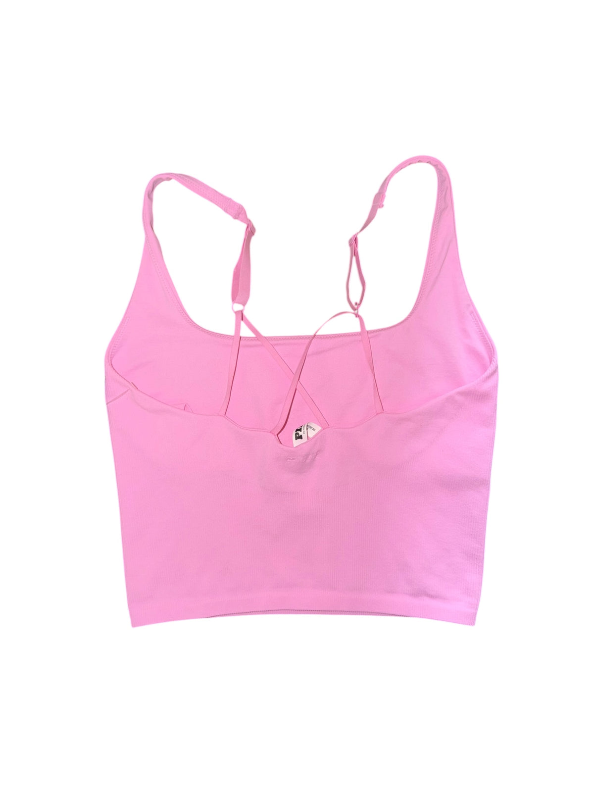 pink pink ribbed sports tank, m