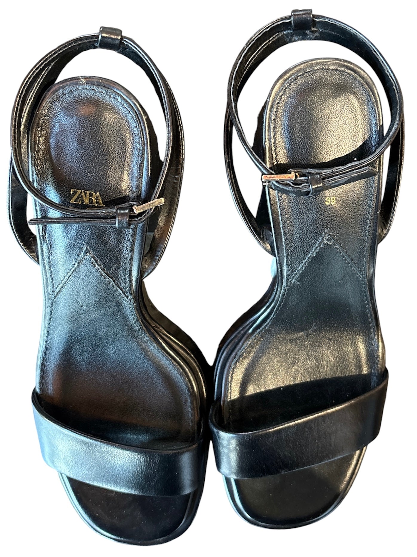 black zara platform sandals, 39