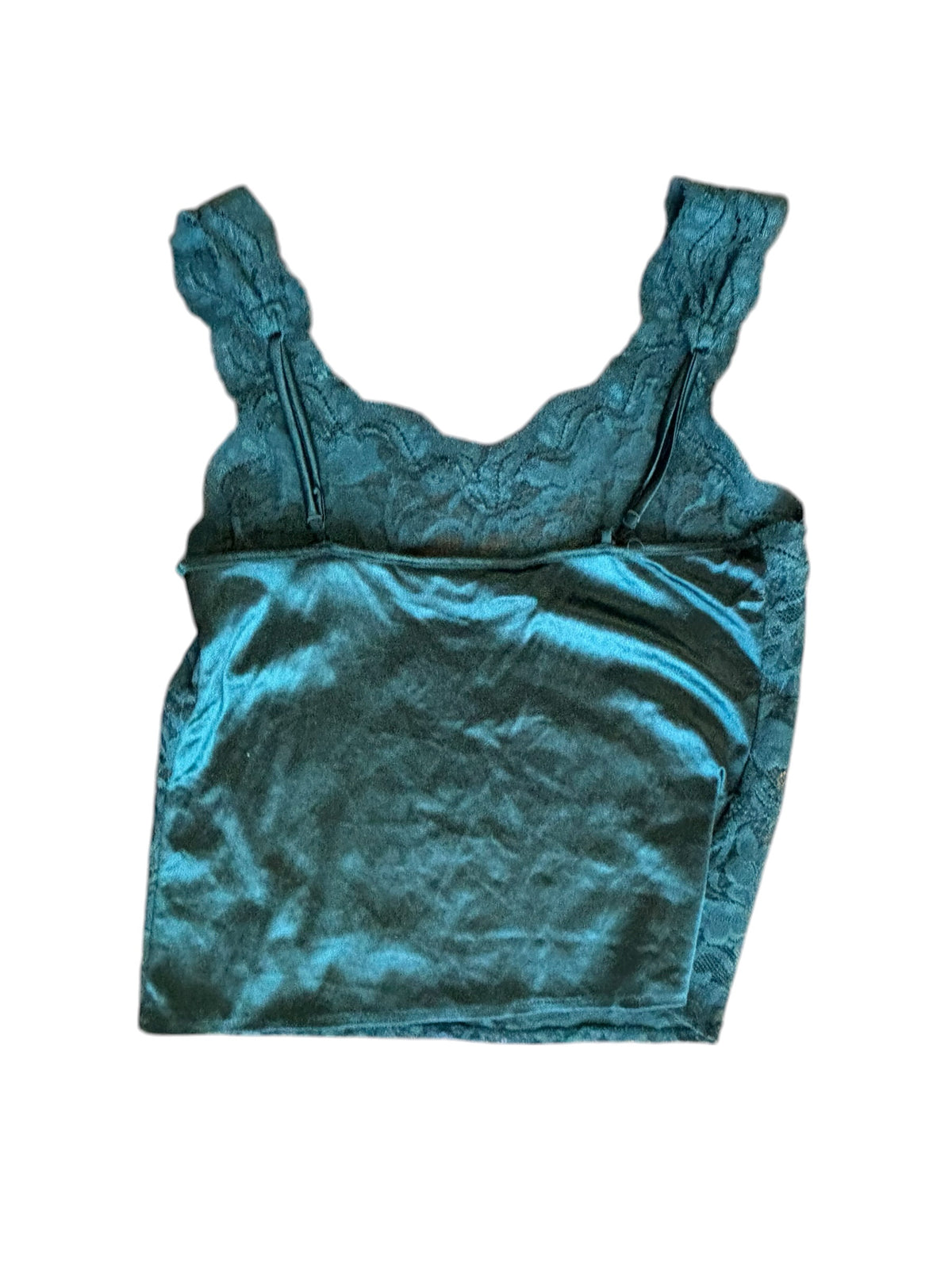 teal victorias secret lace tank, xs