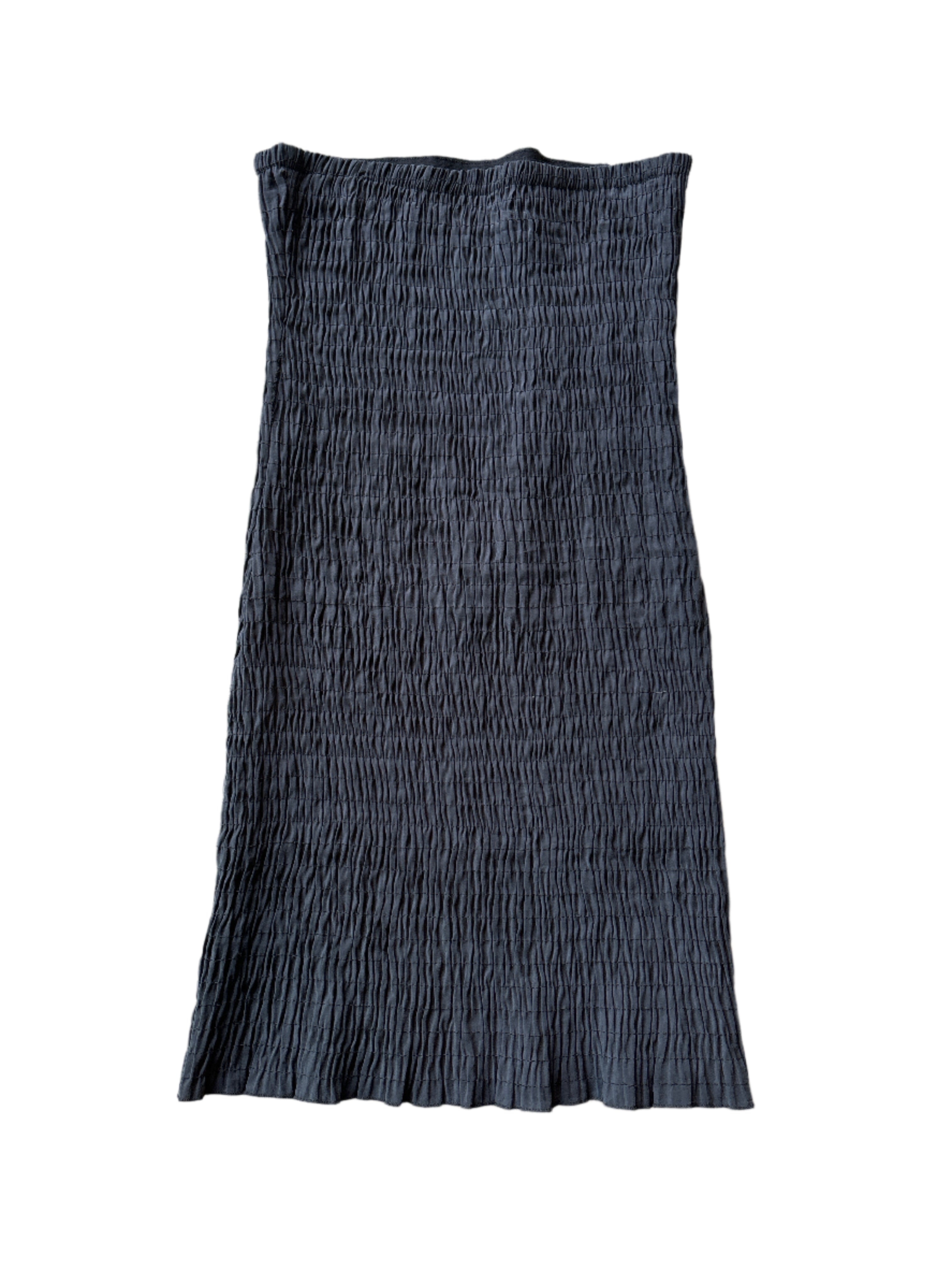 black smocked strapless dress, s/m