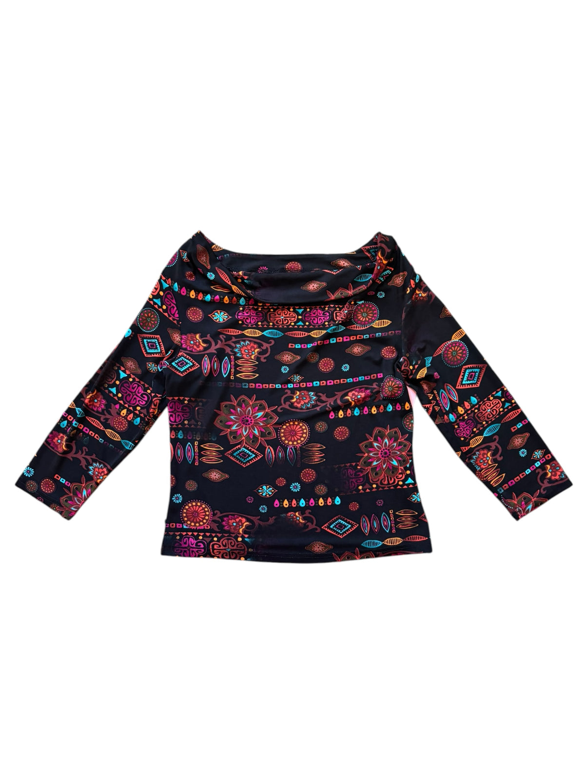 black fiore slinky top, m