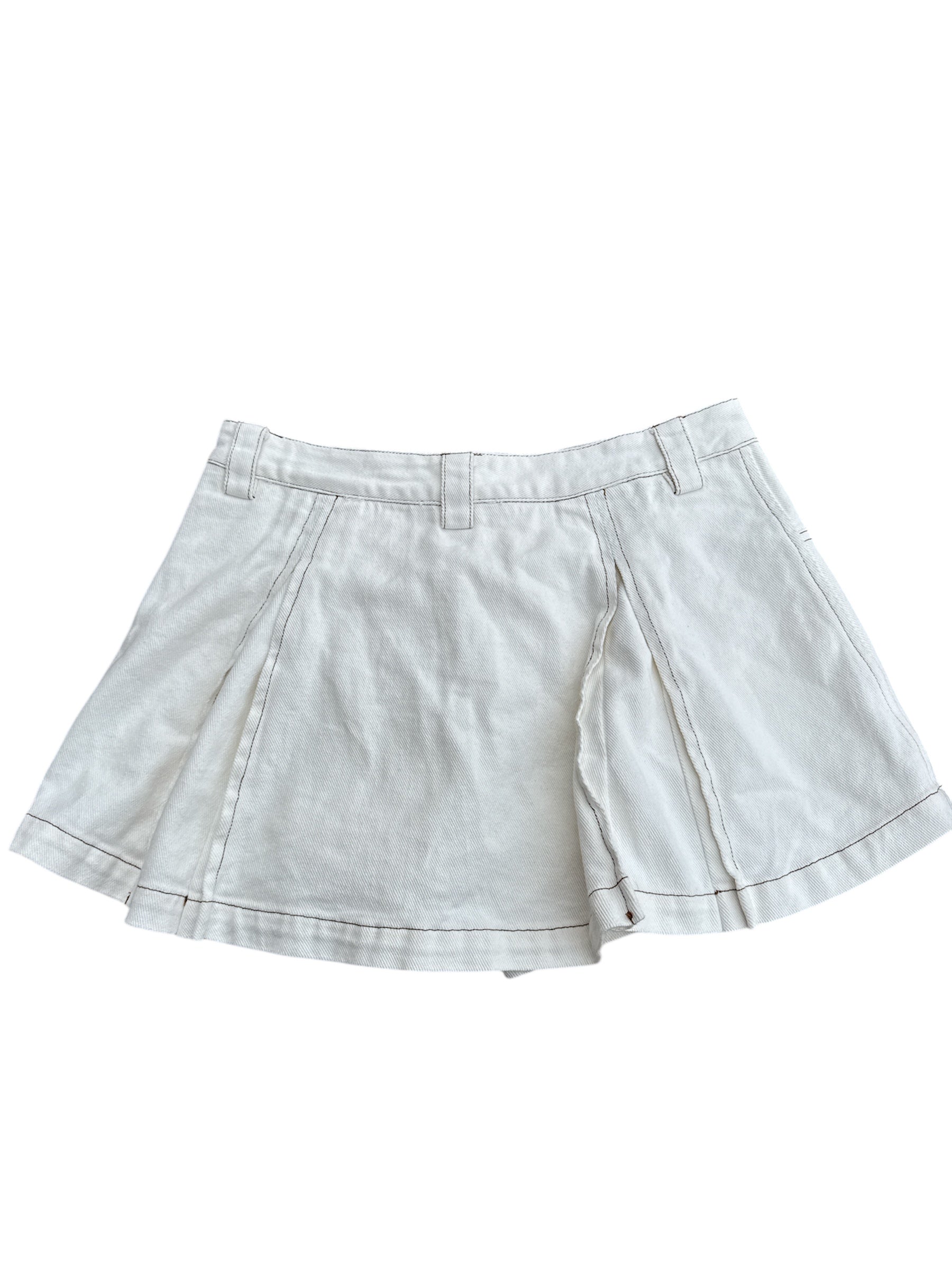 white grey bandit pleated skirt, M