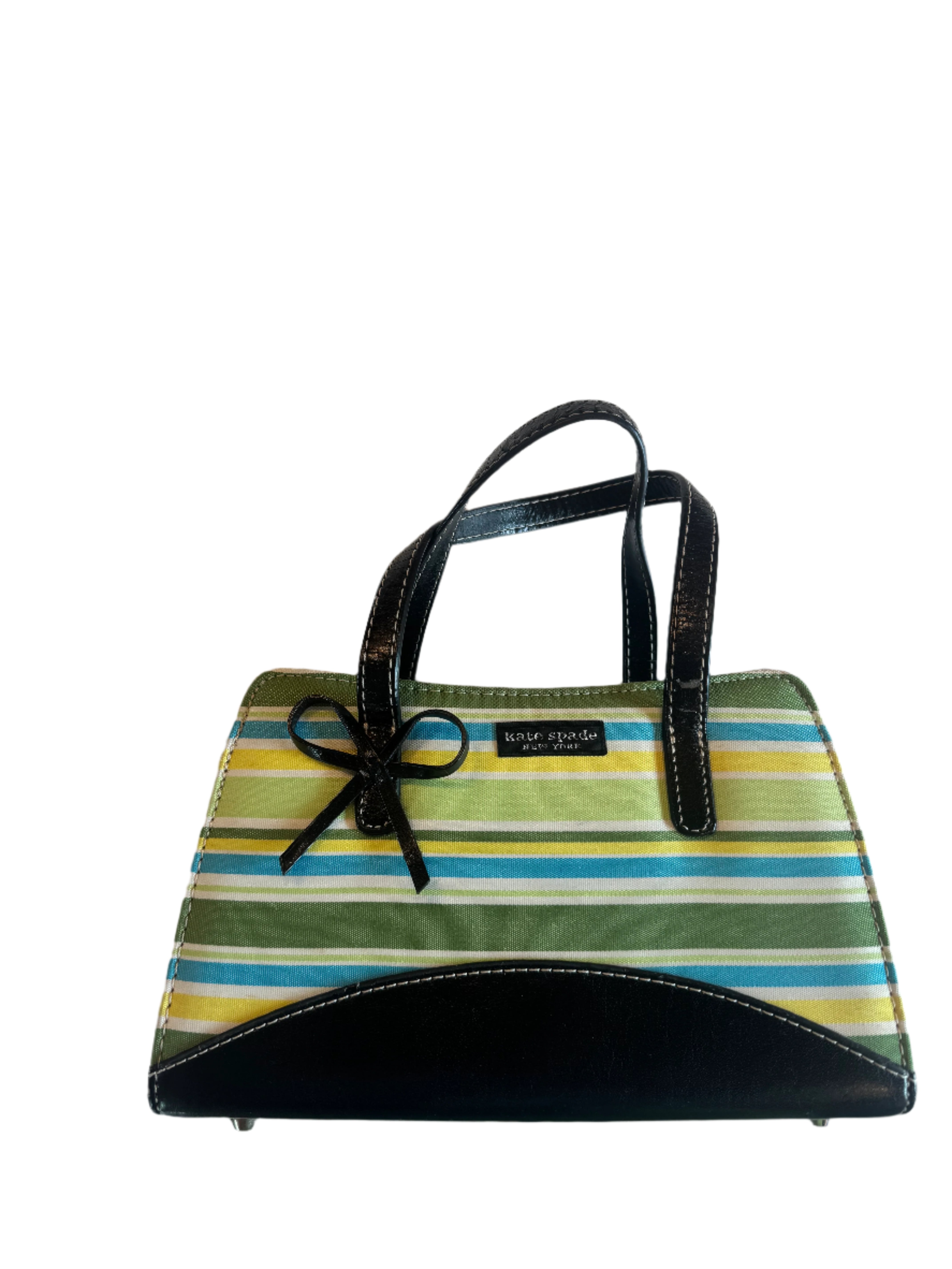 green kate spade stripe bag