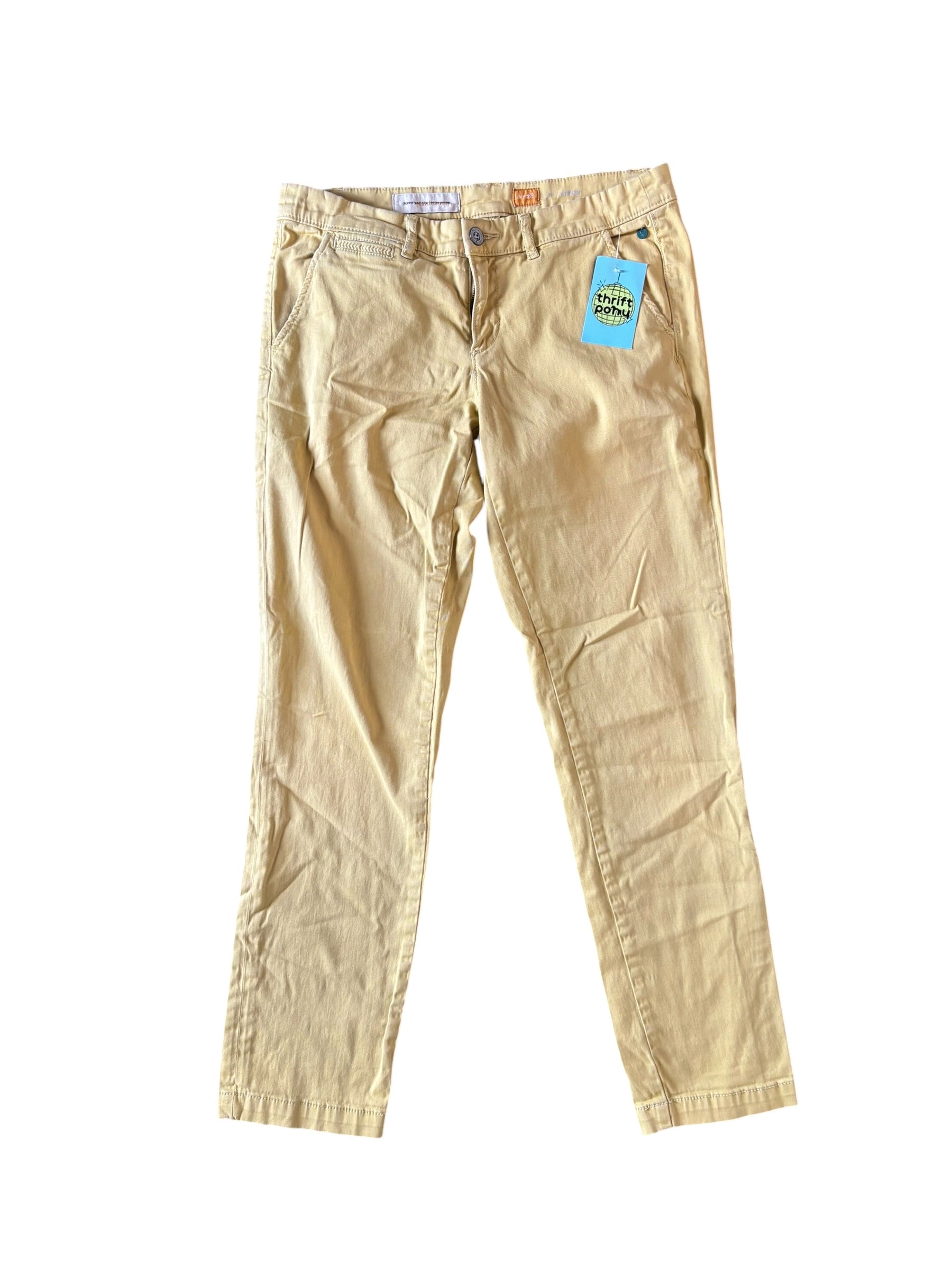 yellow pilcro basic pants, 28