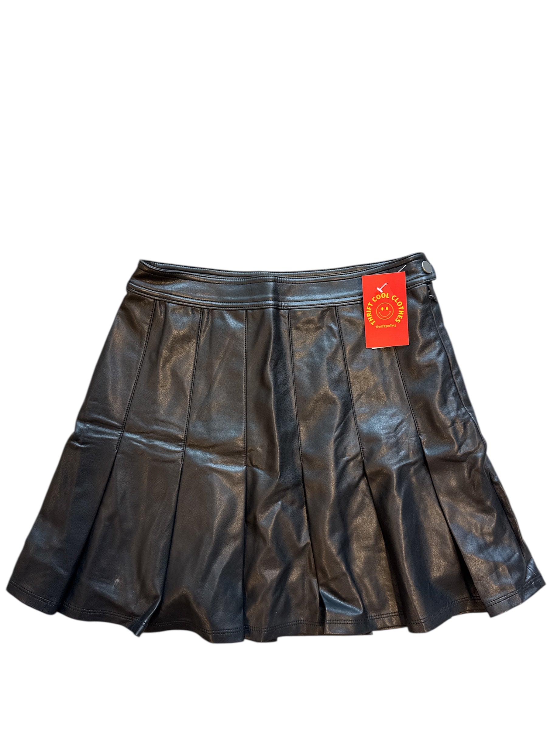 Black Pilcro Pleather pleated mini, 4