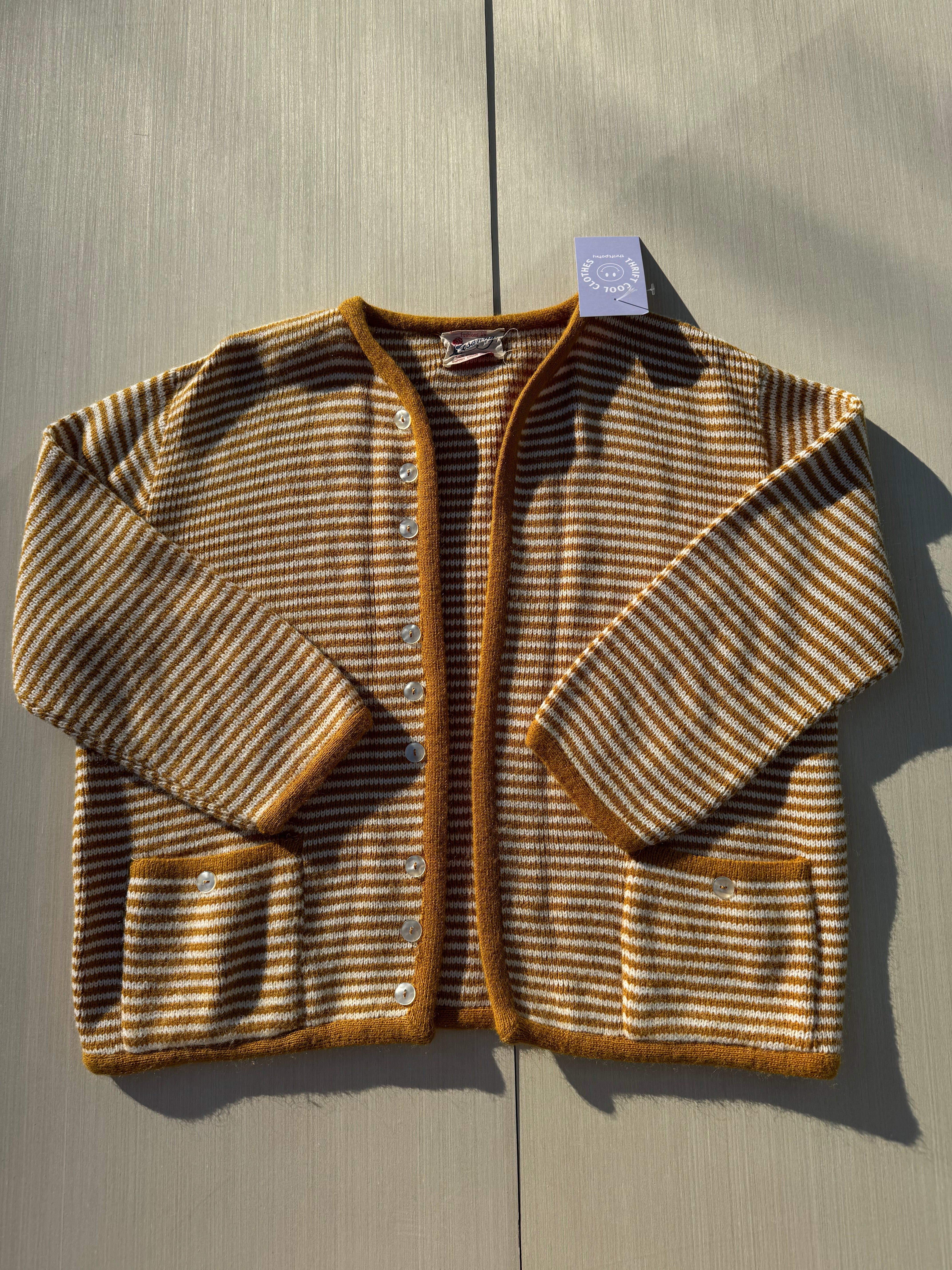 Mustard Rosanna Vtg striped cardigan, Small
