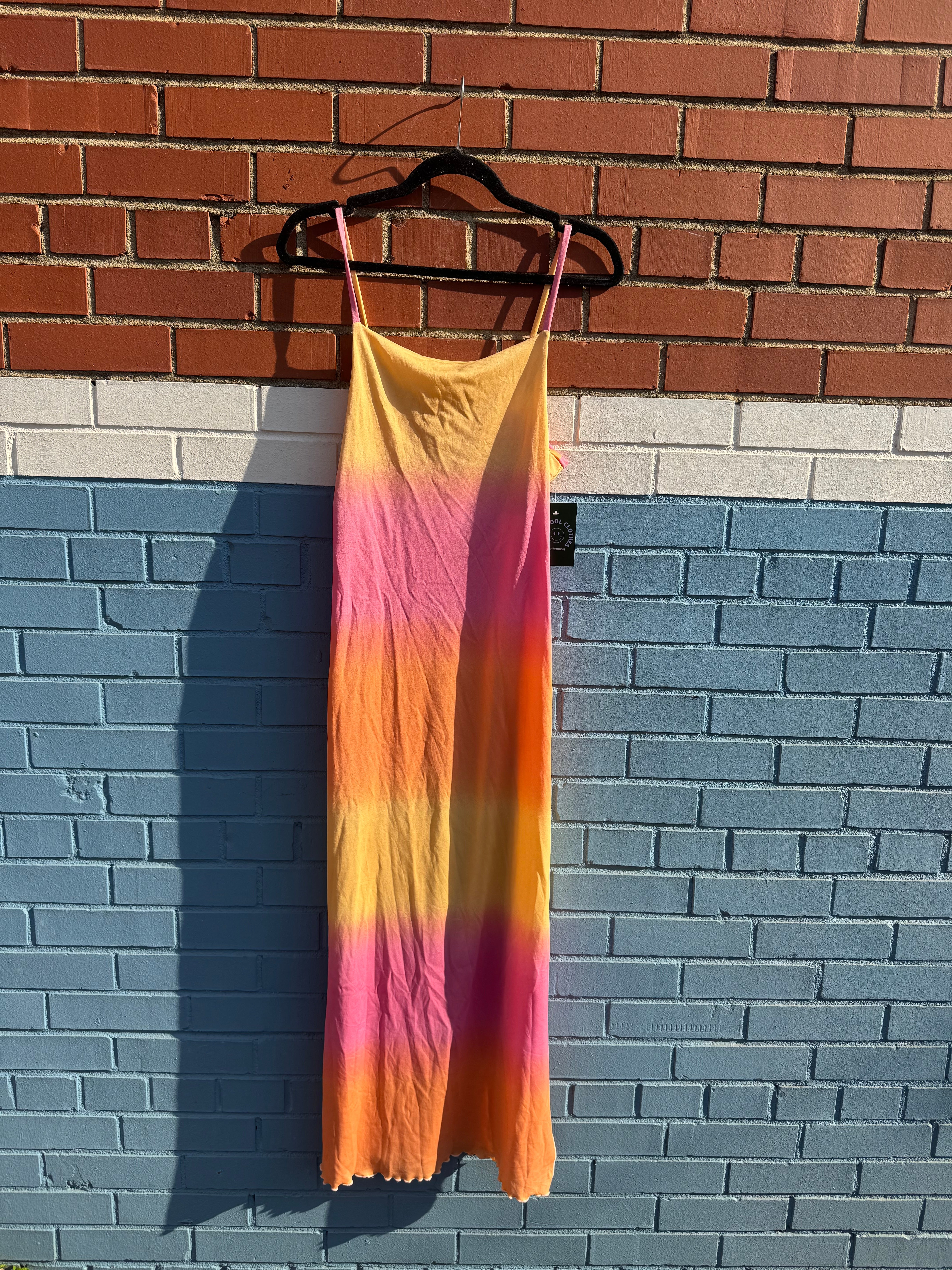 pink yellow  elf bar dress