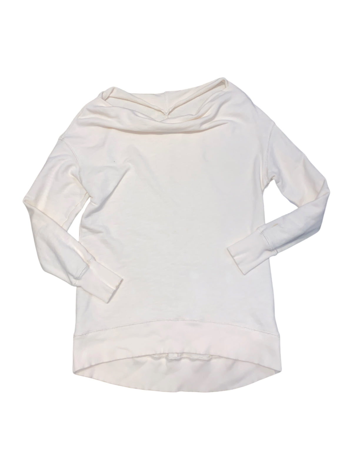 cream pilcro wide neck crew neck, xs