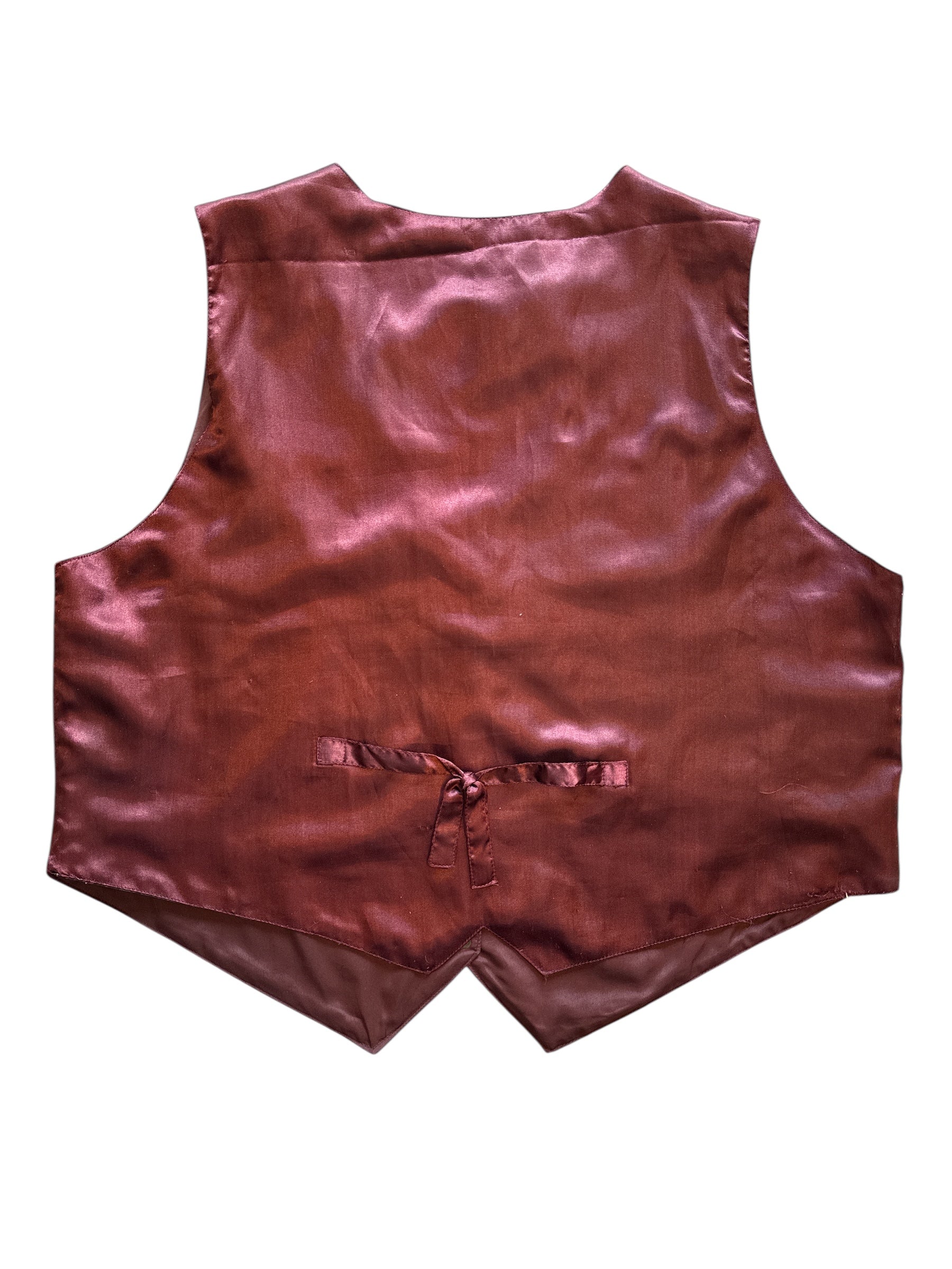 Maroon Aspau Leather embroider vest, 3x