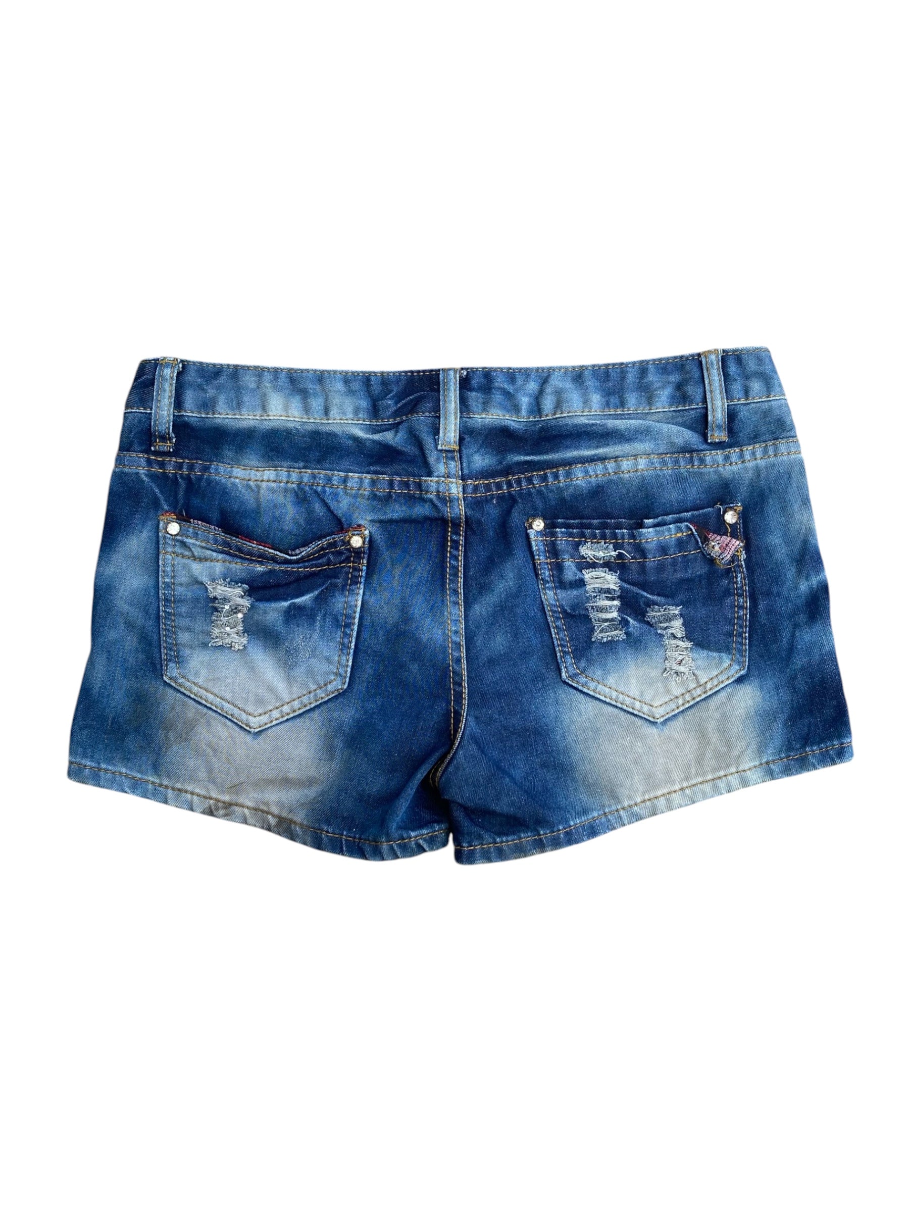 blue bei mei cut jean shorts, 30
