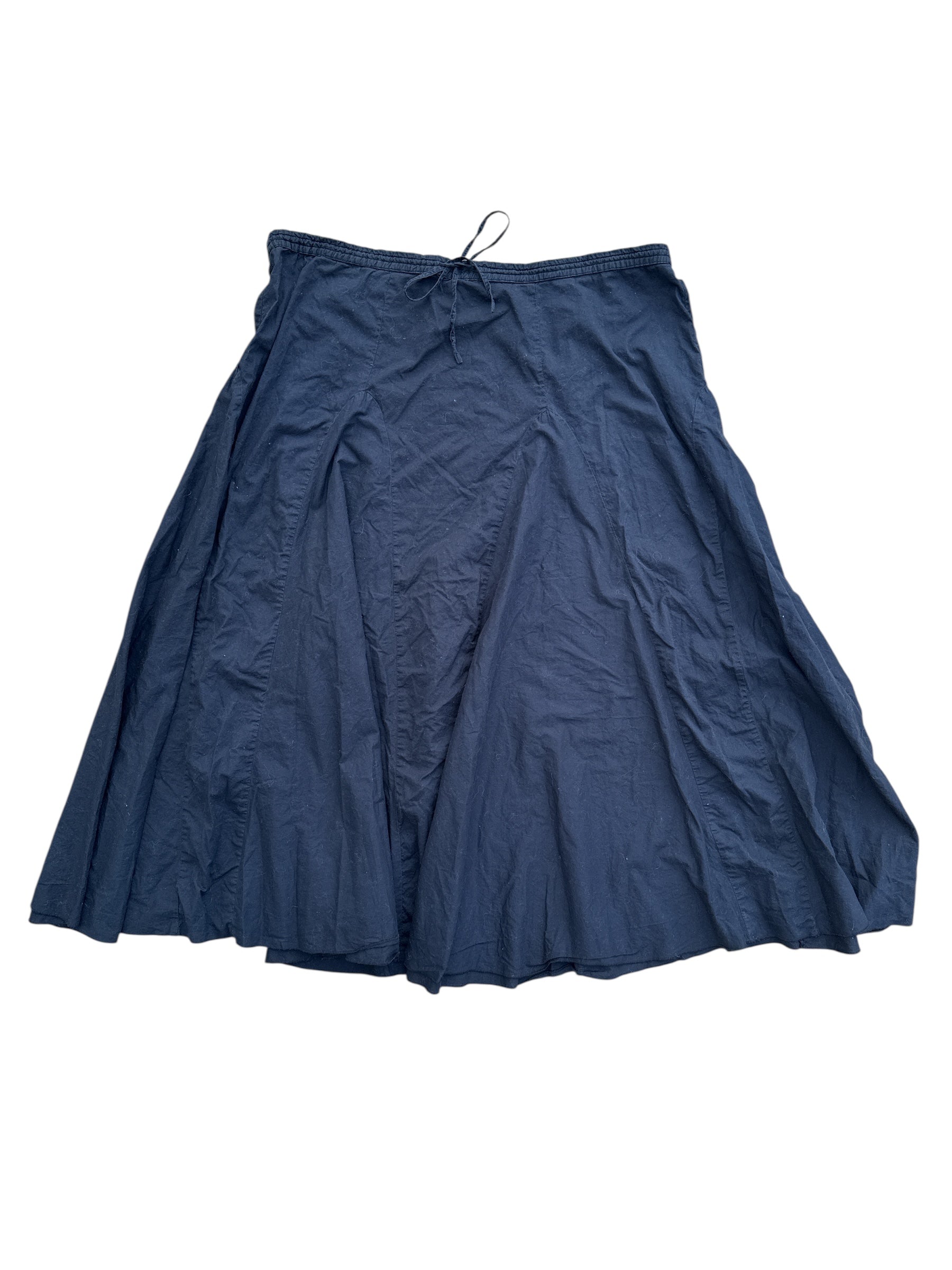 black take two drawstring maxi skirt, L