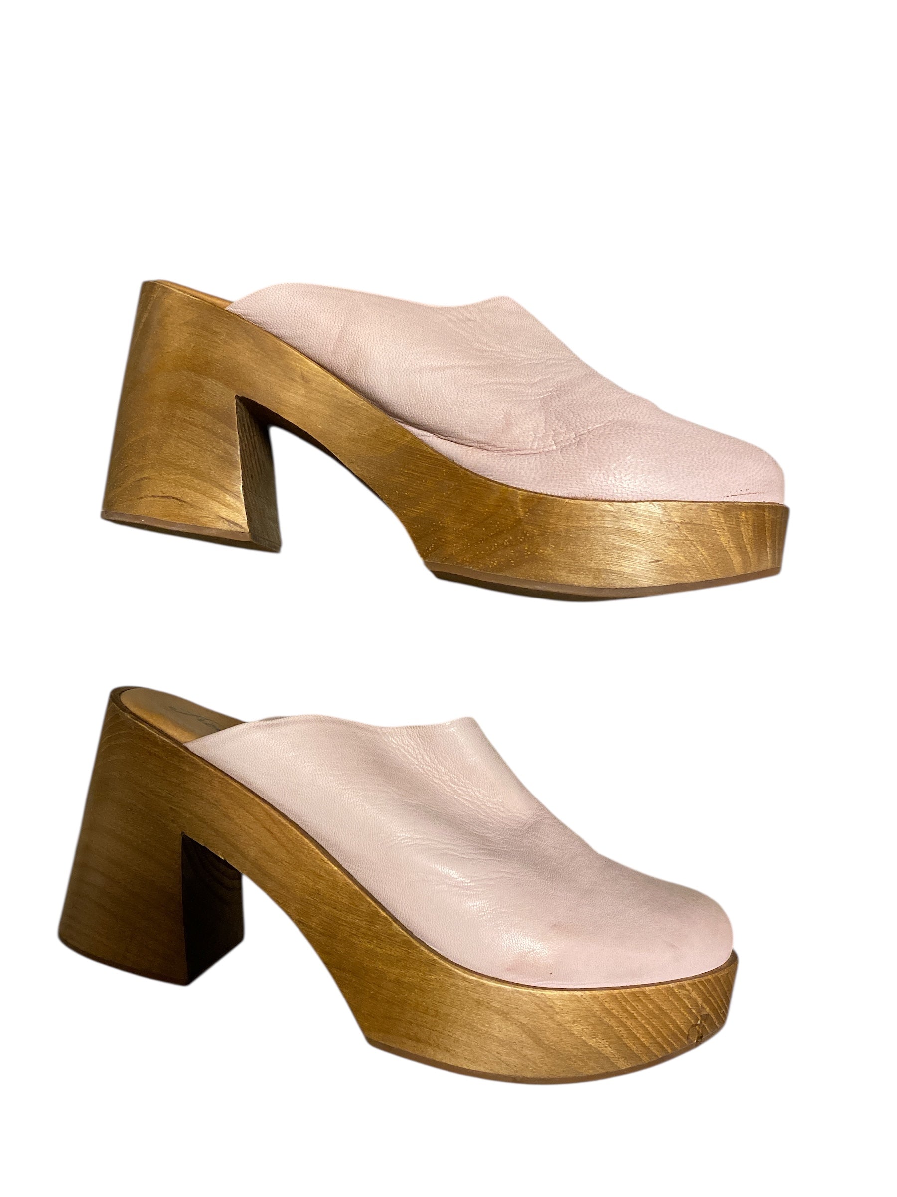 pink free people clogs, 41