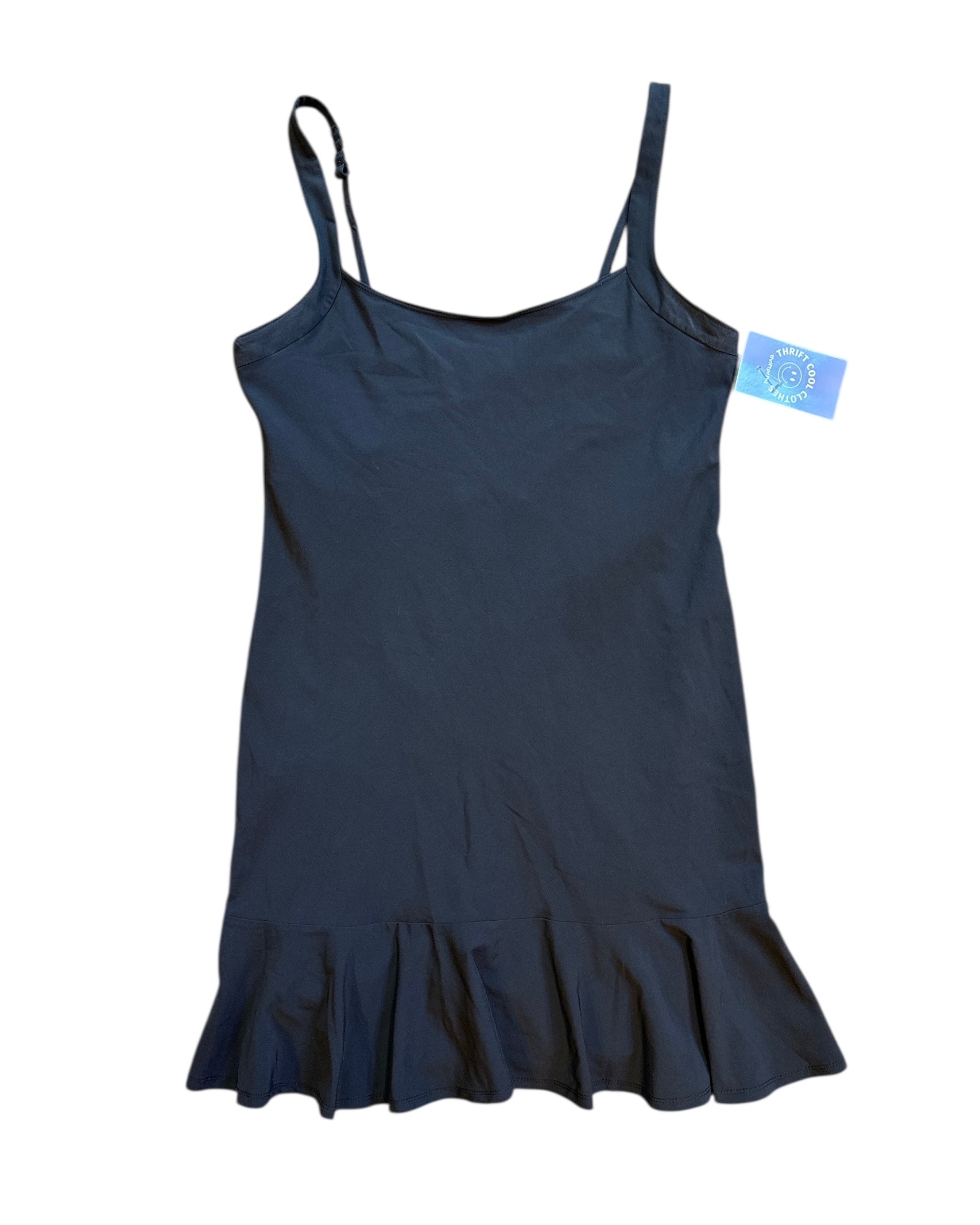 Black abercrombie & fitch Tank mini ruffle trim dress, M