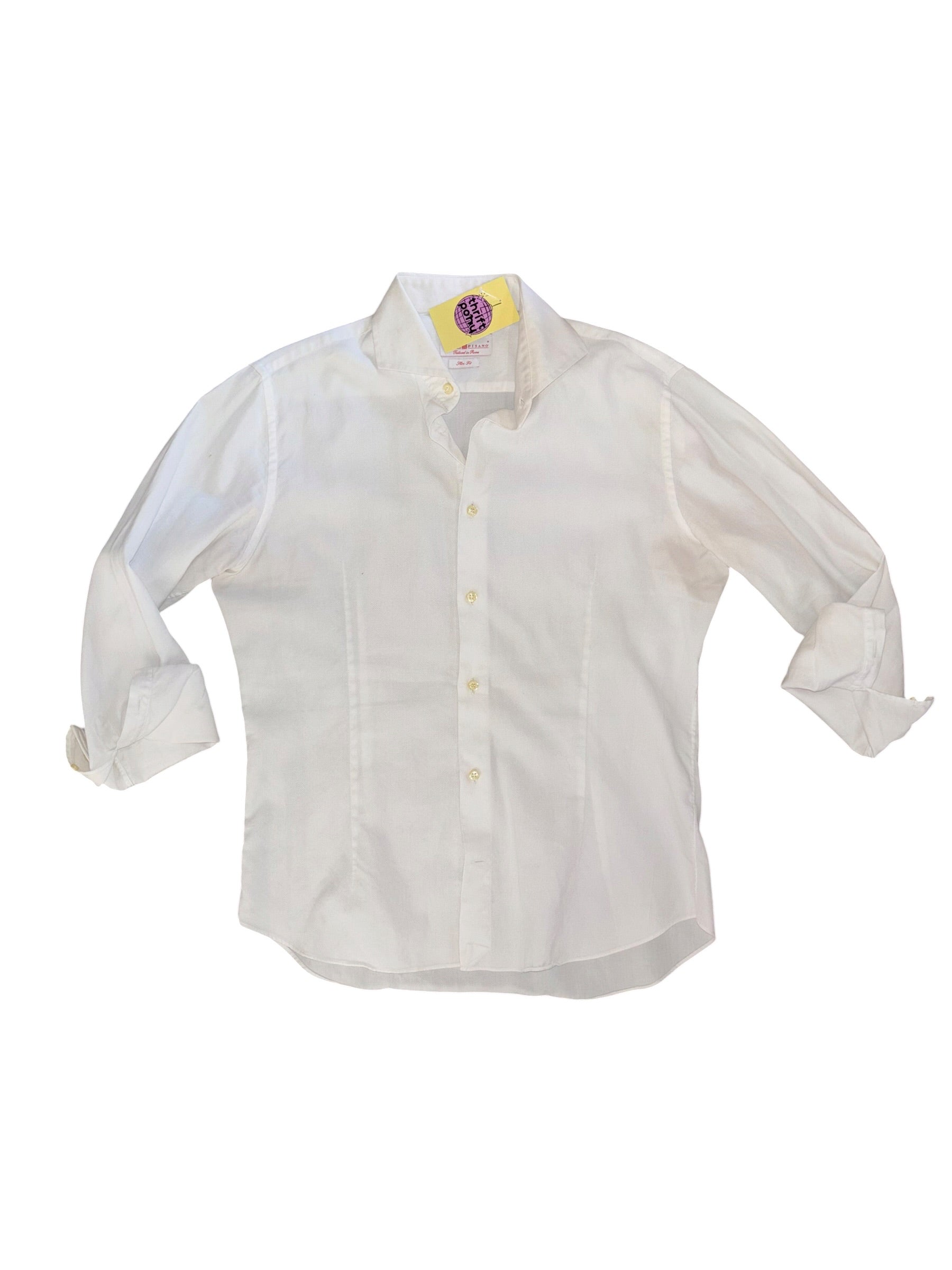 white eredi pisano button down, 44