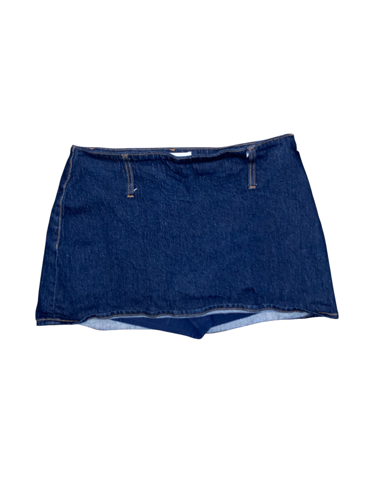 dark wash abercrombie denim mini skirt, 28