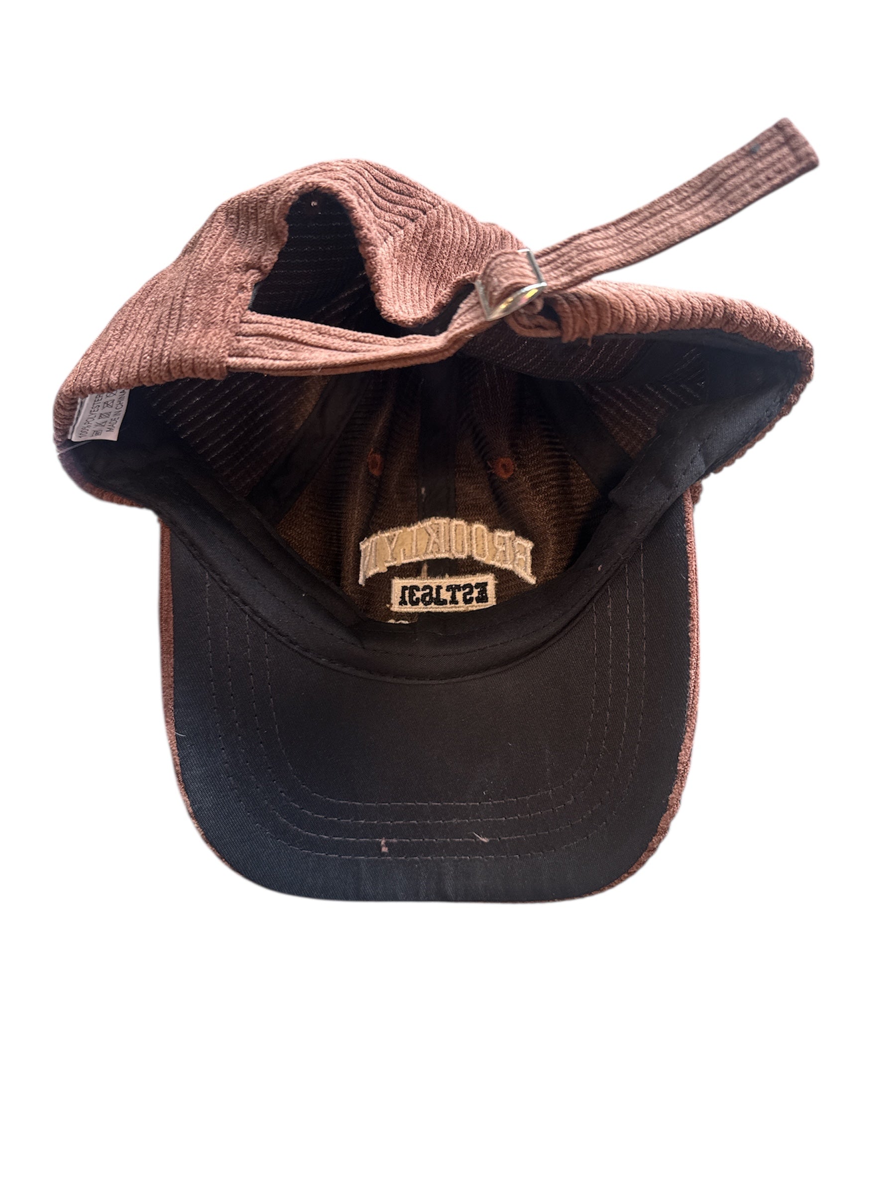 brown  cord brooklyn hat