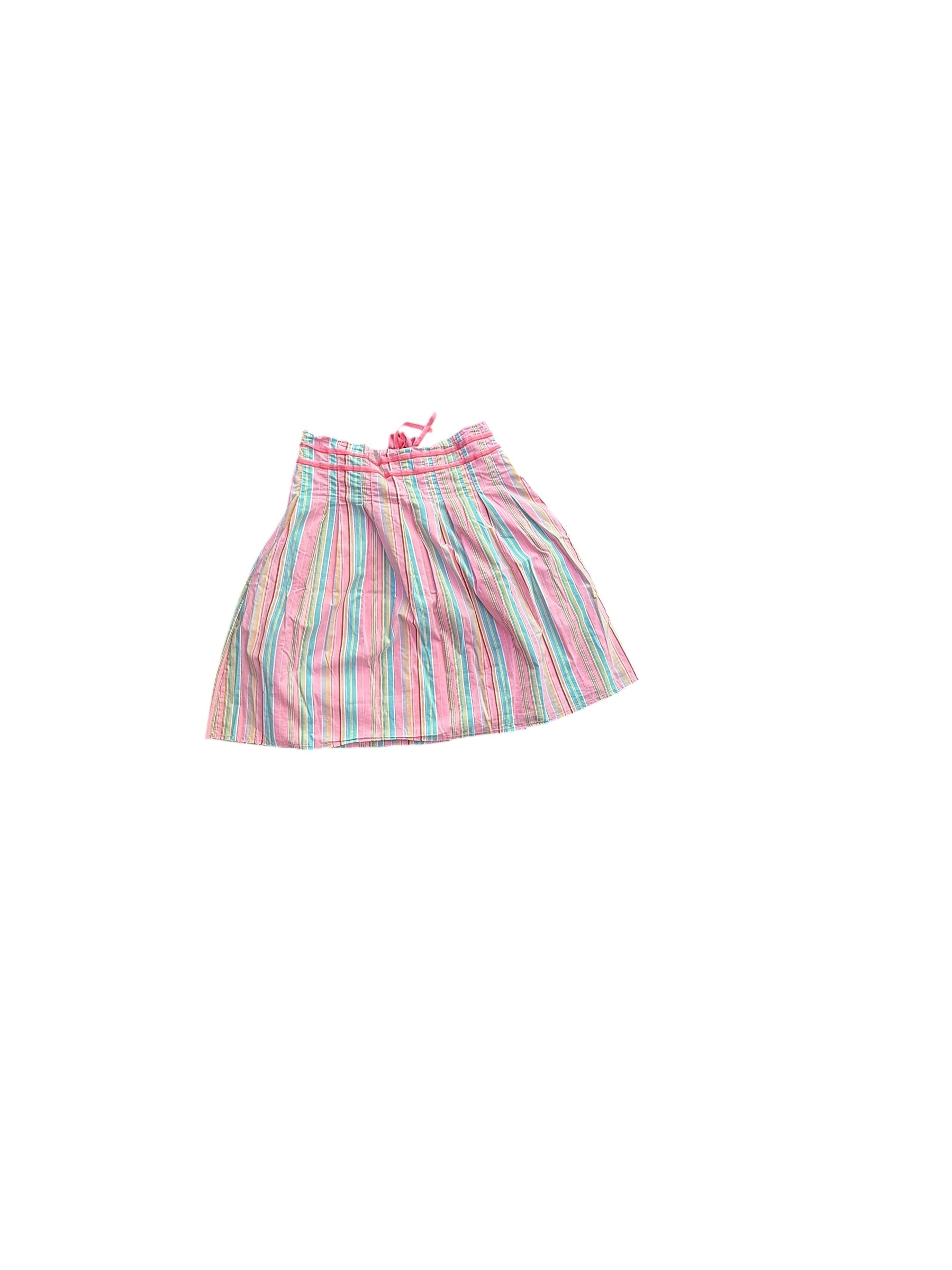 pink teal yellow old navy striped floral skirt, 2