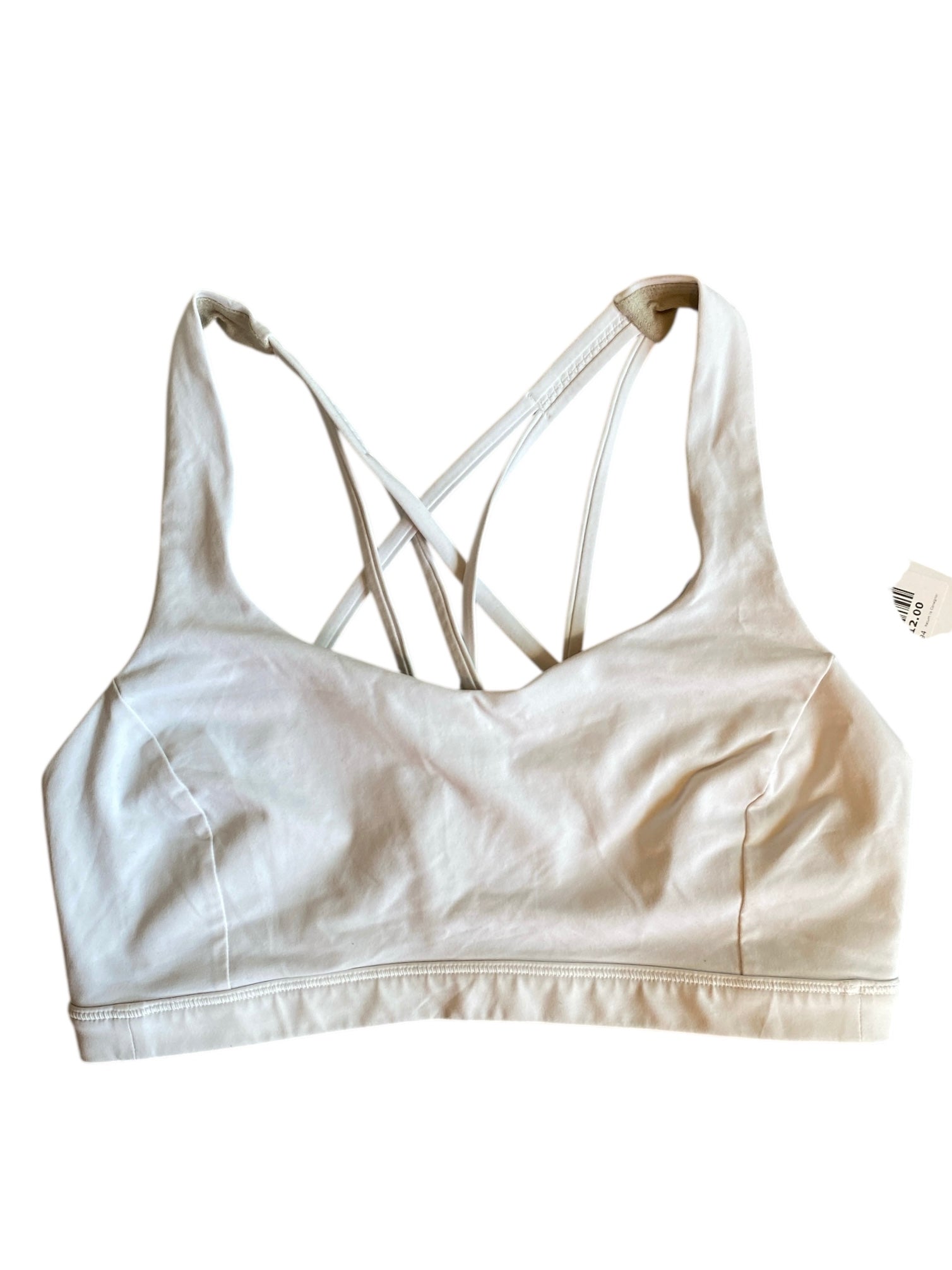 white lululemon racerback strappy bra s