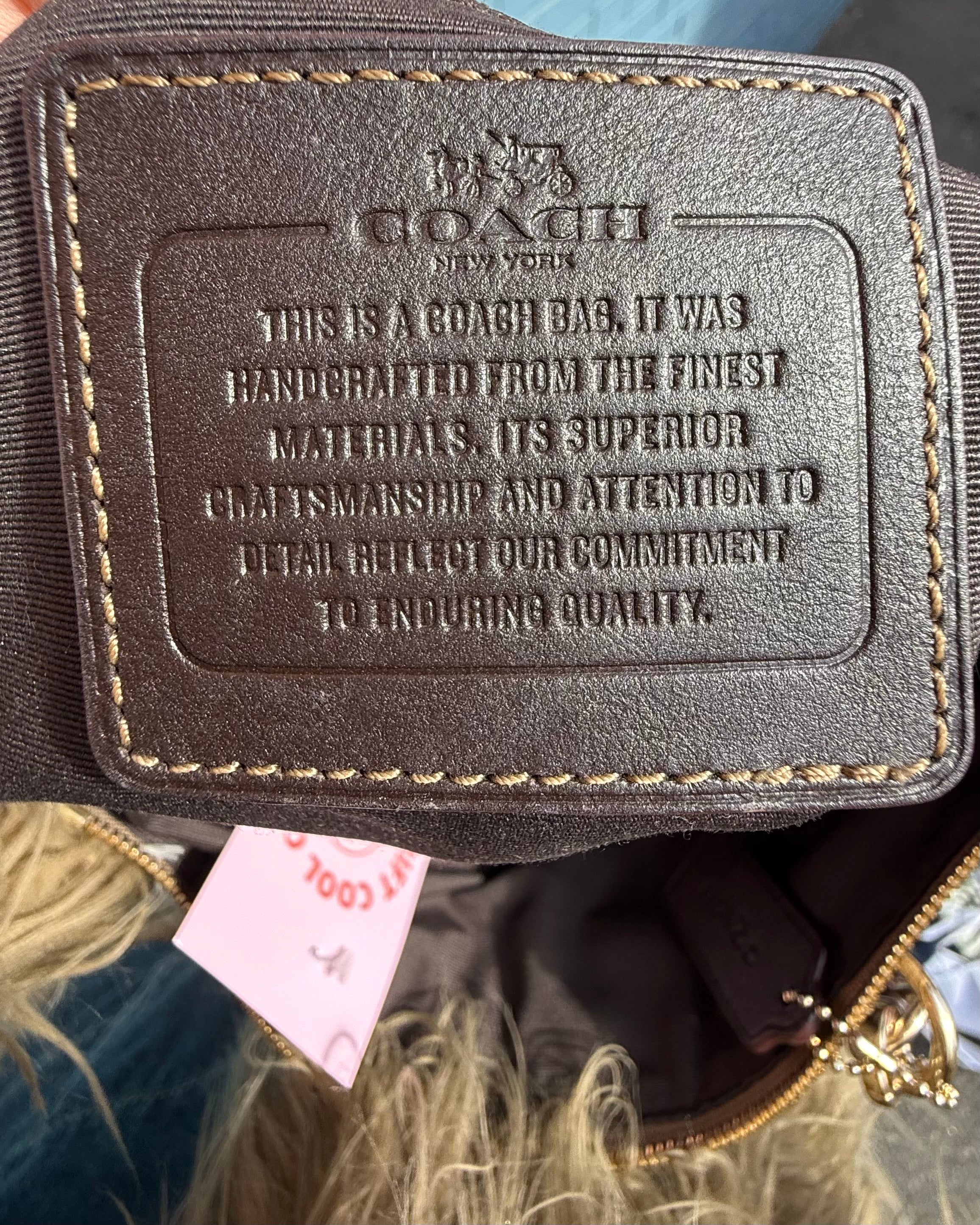 brown coach monogram purse