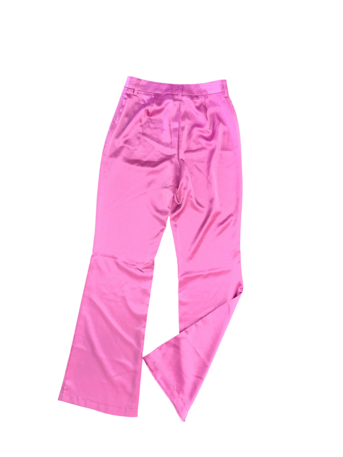 pink pieces satin trousers, xs