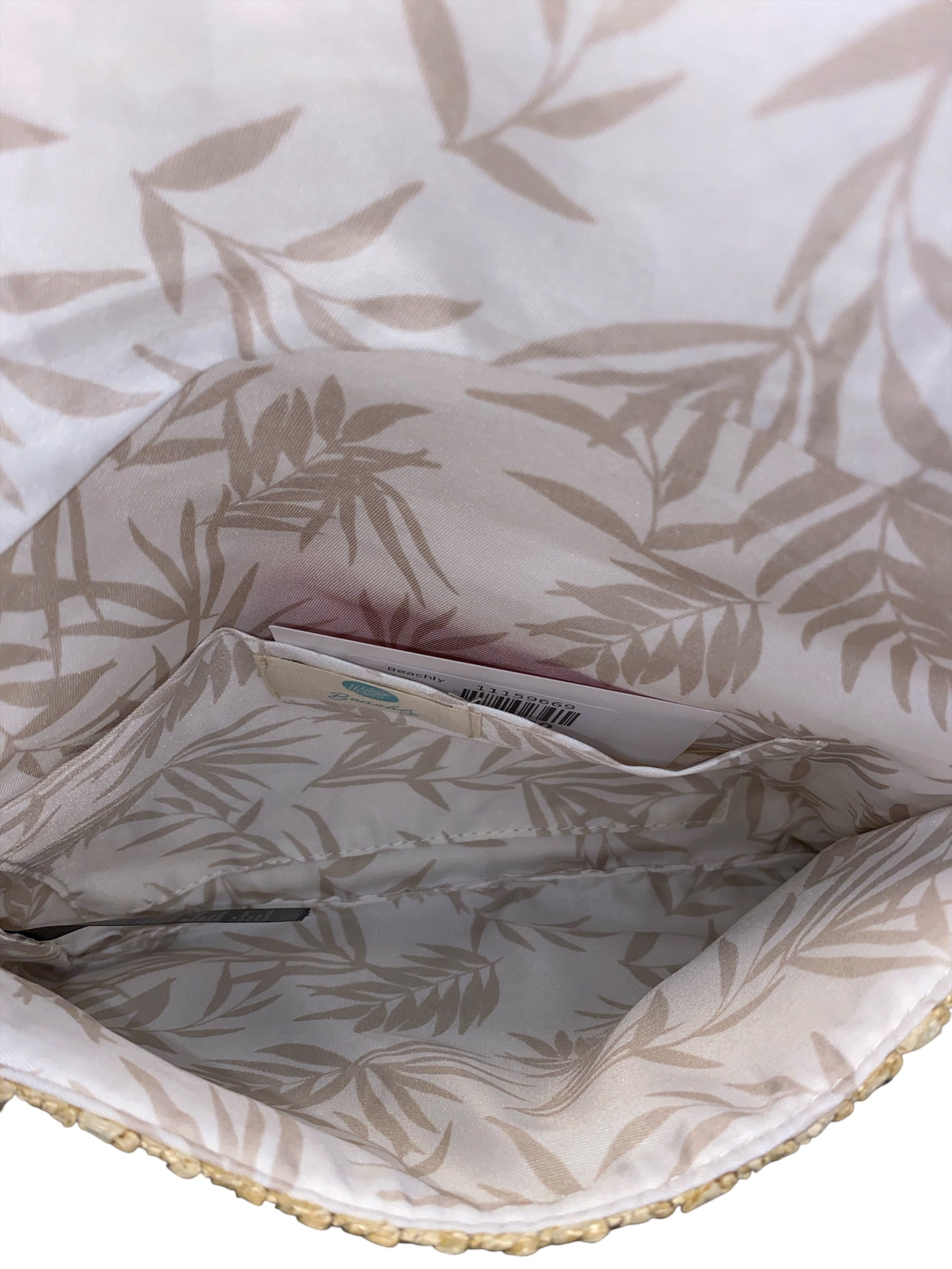 tan Beachly Woven clutch