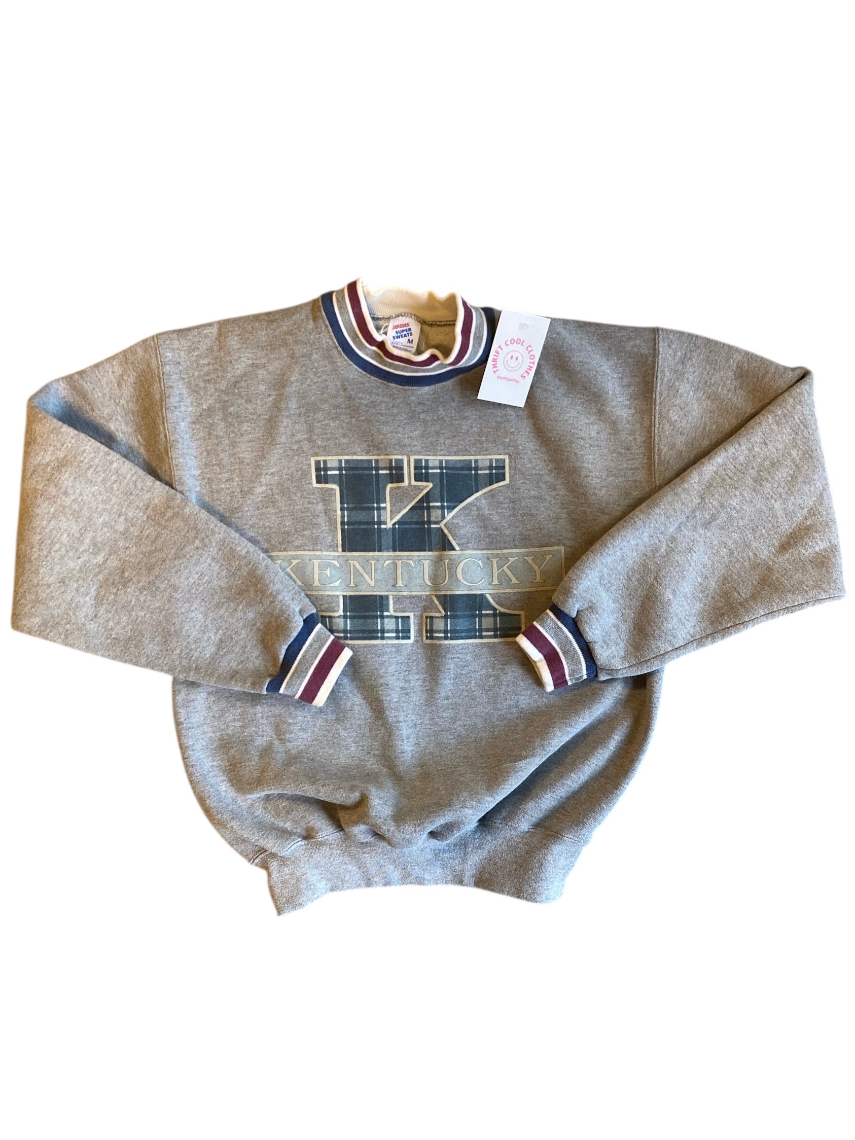 Grey Jerzees Vtg 90s Kentucky crewneck, M