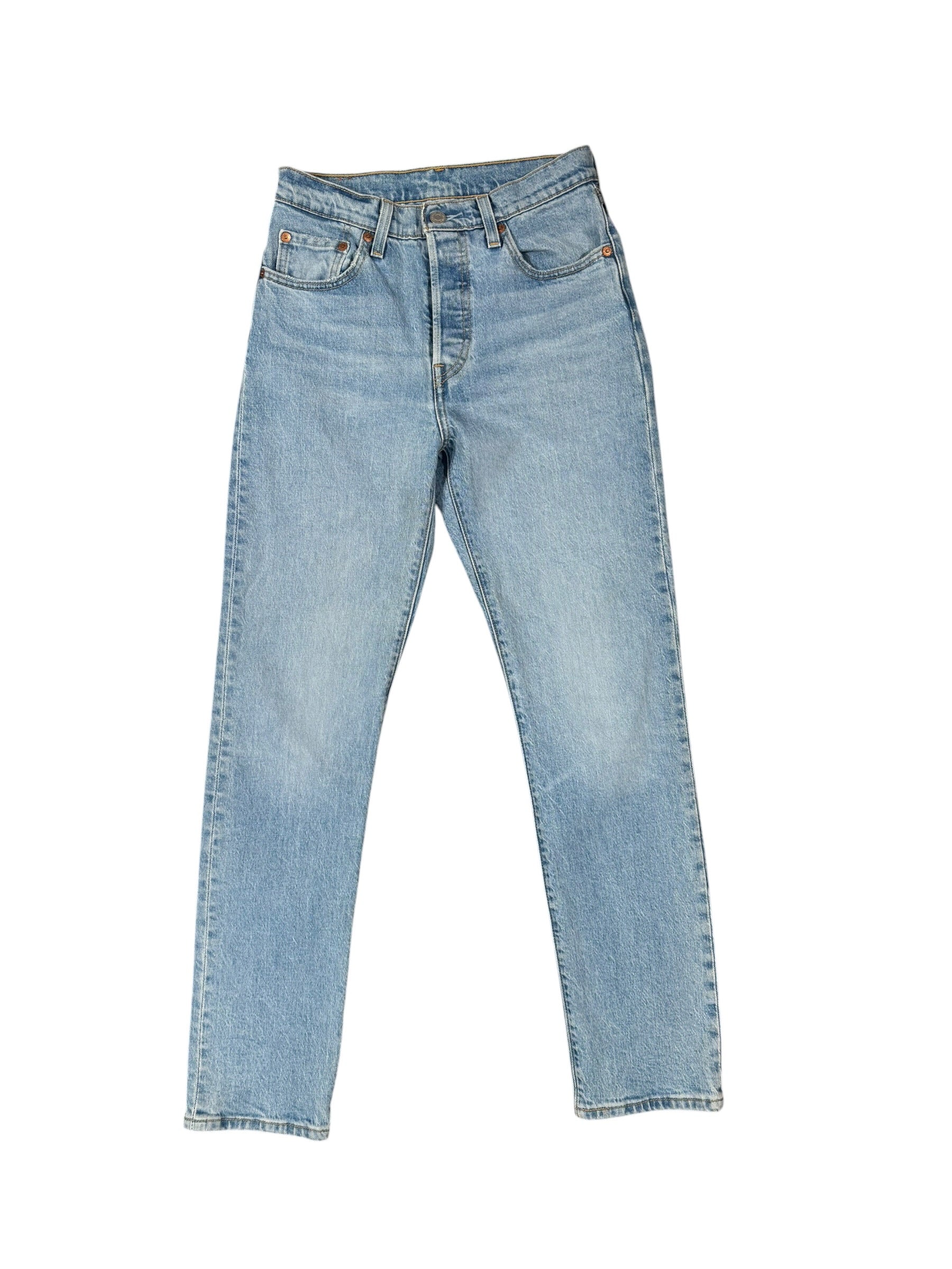 blue 501 levis straight leg jeans, 25x30